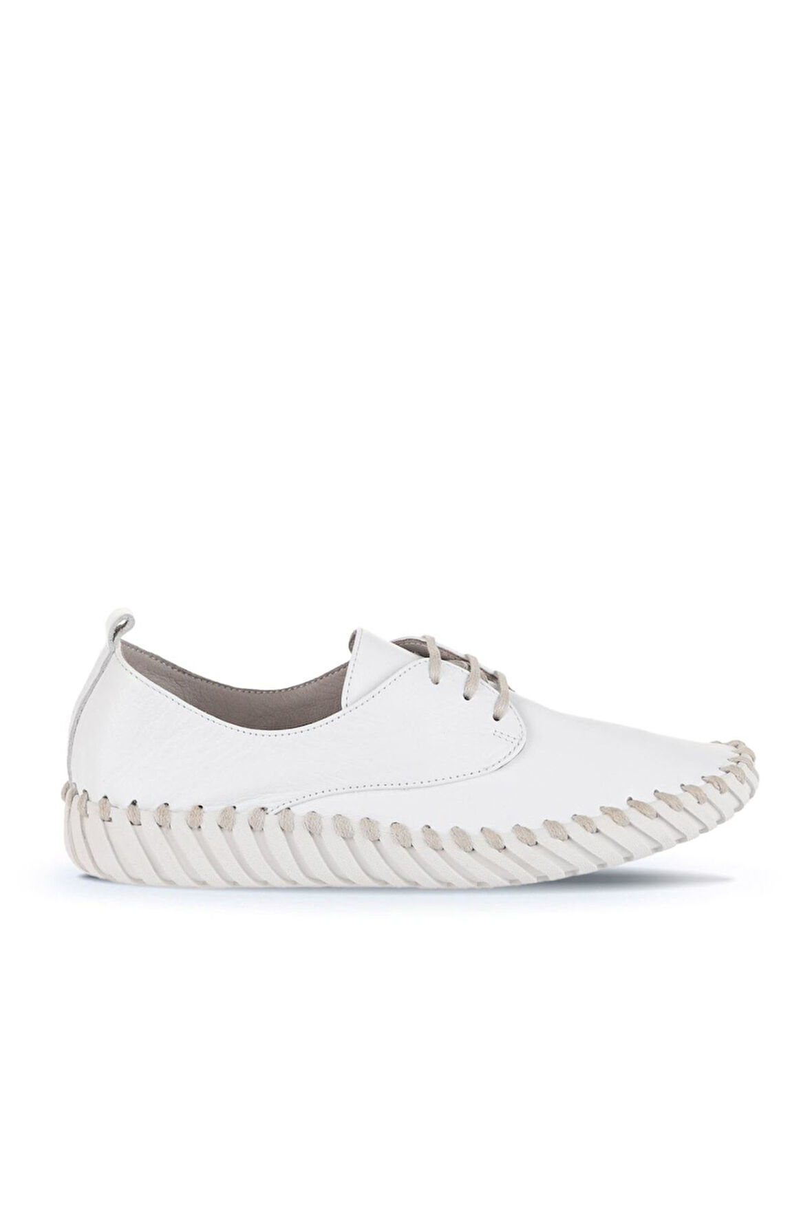 Bueno Shoes Gri Deri Kadın Düz Ayakkabı 01wq0200