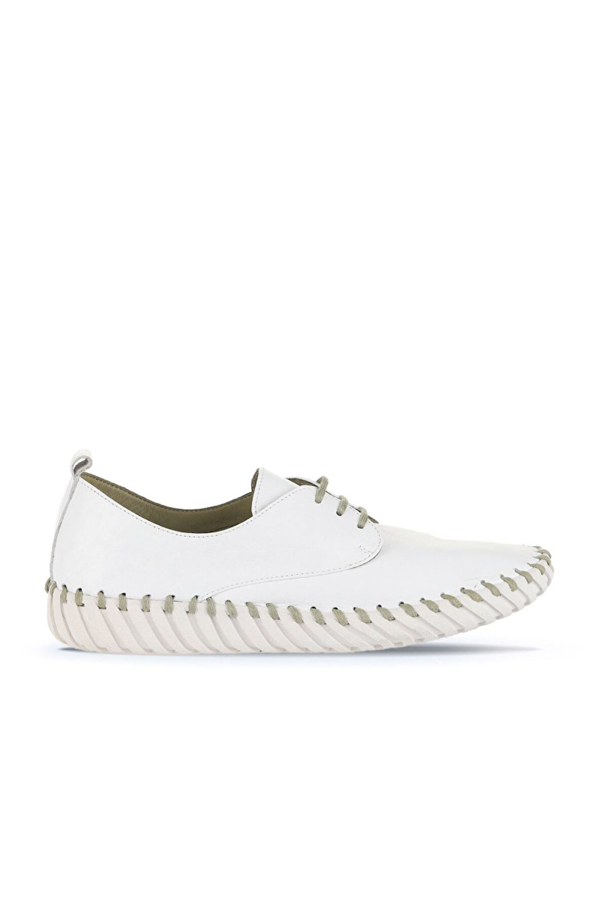 Bueno Shoes Haki Deri Kadın Düz Ayakkabı 01wq0200