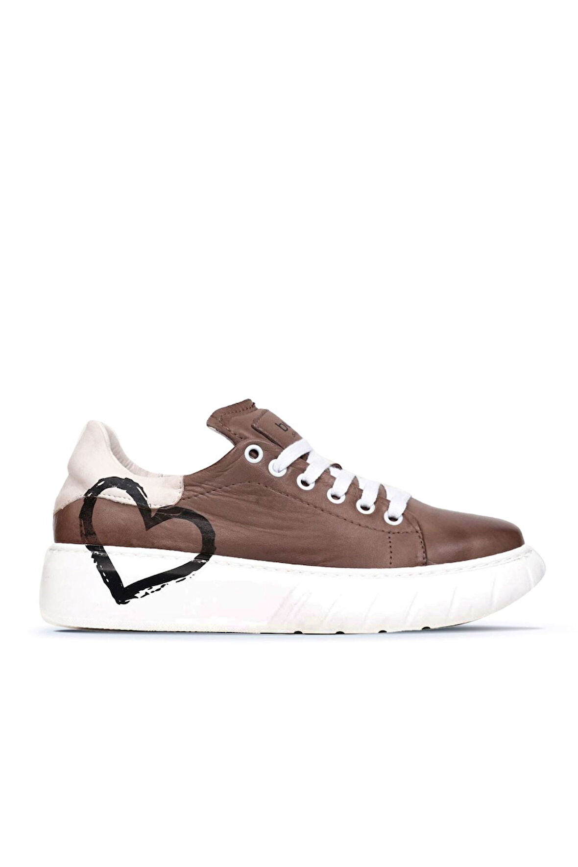 Bueno Shoes Gri Deri Kadın Spor Ayakkabı 01wr4802