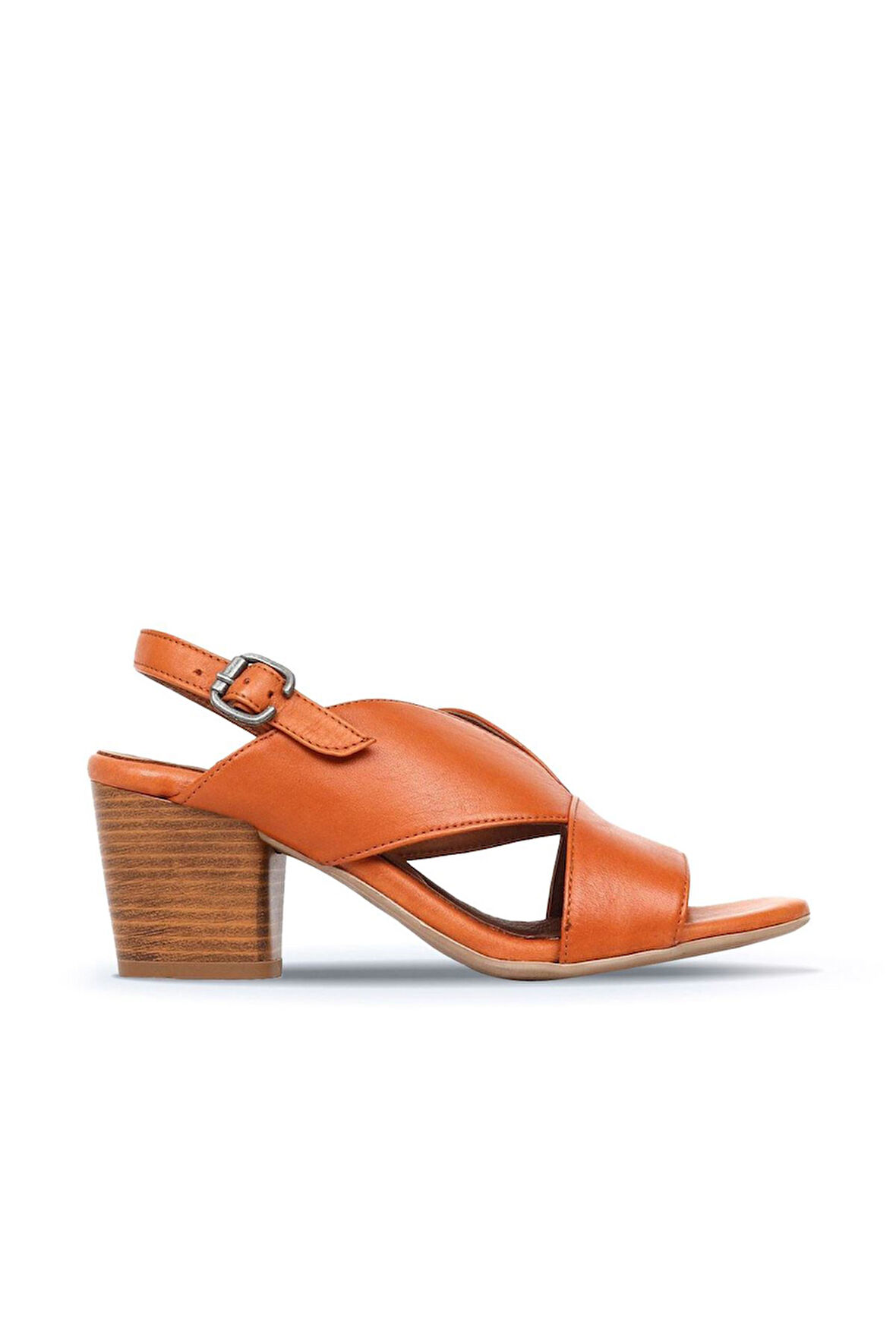 Bueno Shoes Taba Deri Kadın Topuklu Sandalet 01wn2603