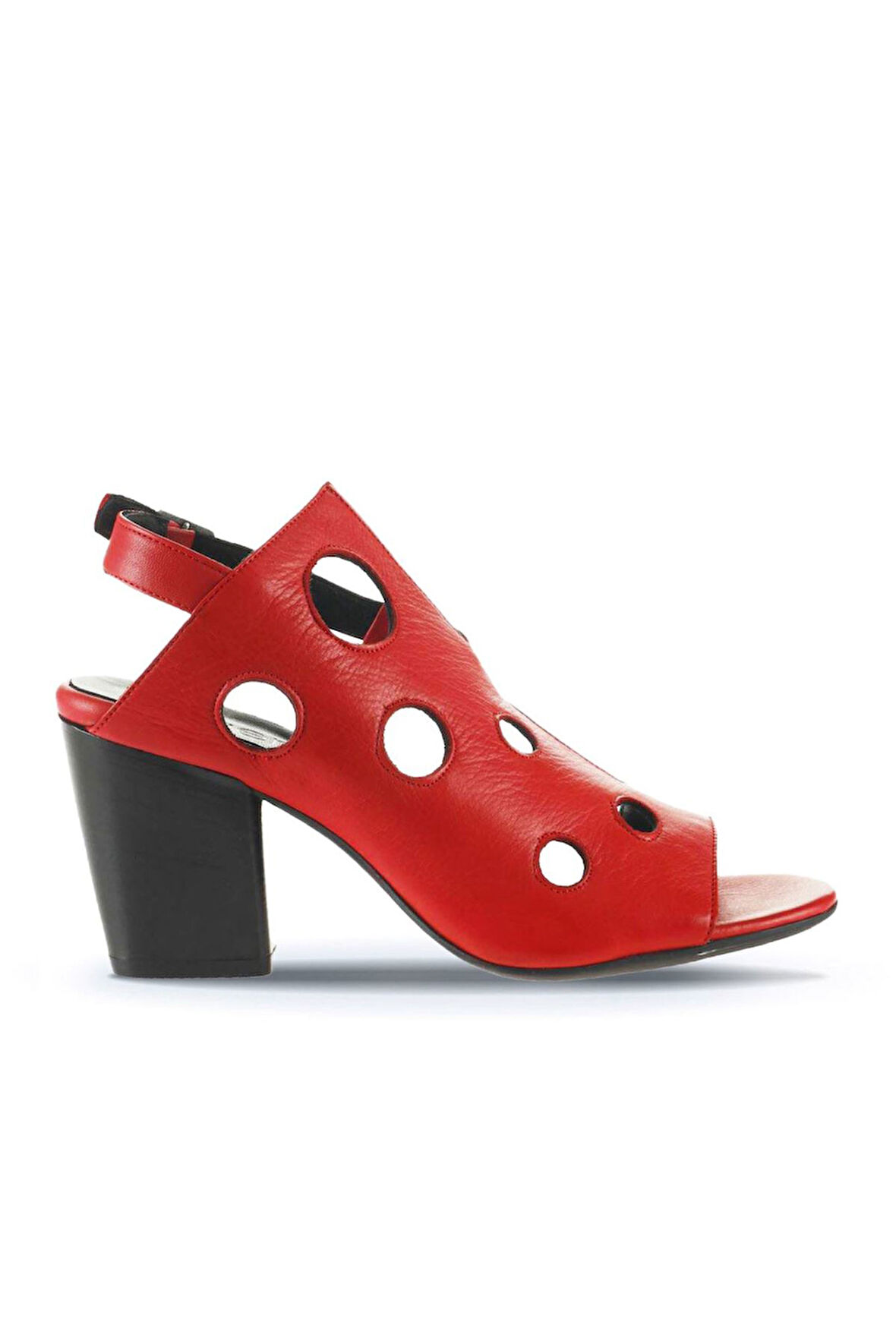 Bueno Shoes Kırmızı Deri Kadın Topuklu Sandalet 01wl3704