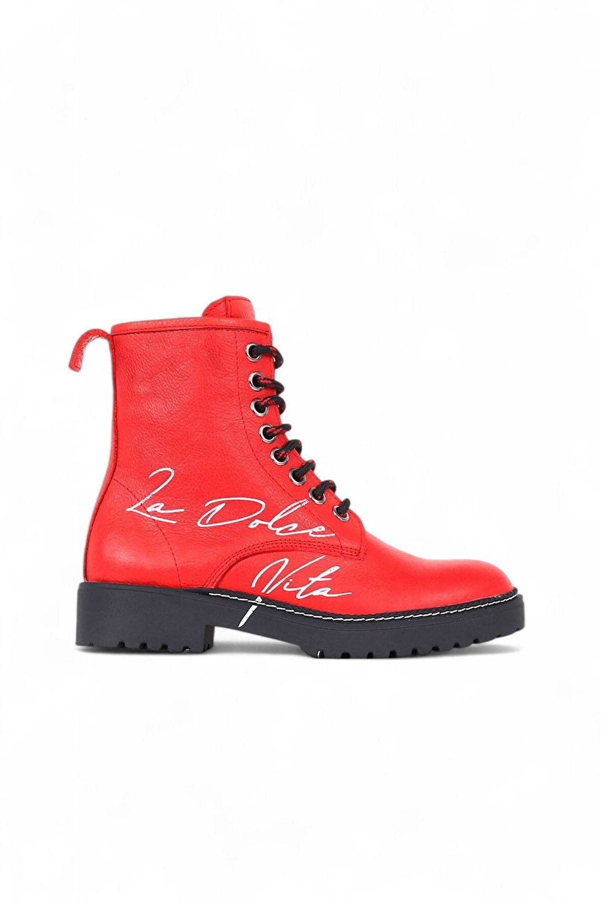 Bueno Shoes Kırmızı Deri Kadın Düz Bot 01wr4201