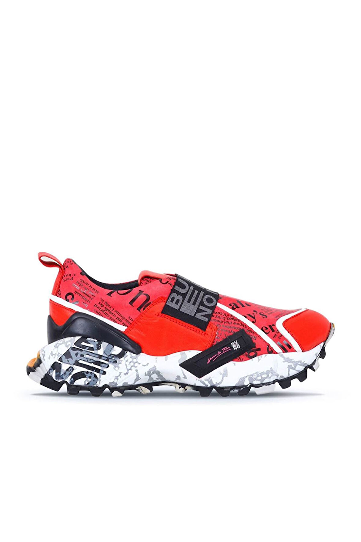 Bueno Shoes Kırmızı Deri Kadın Spor Ayakkabı 01wr2109