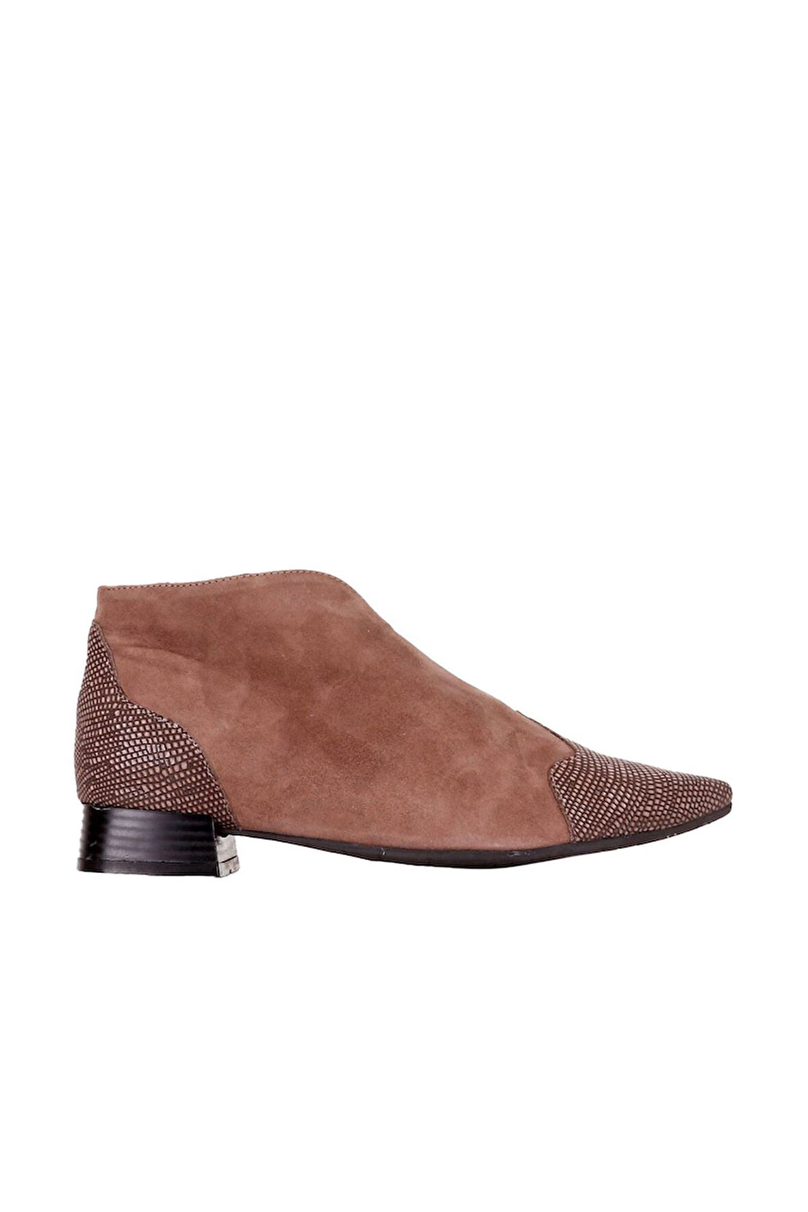 Bueno Shoes Vizon Deri Kadın Düz Bot 01wr3006