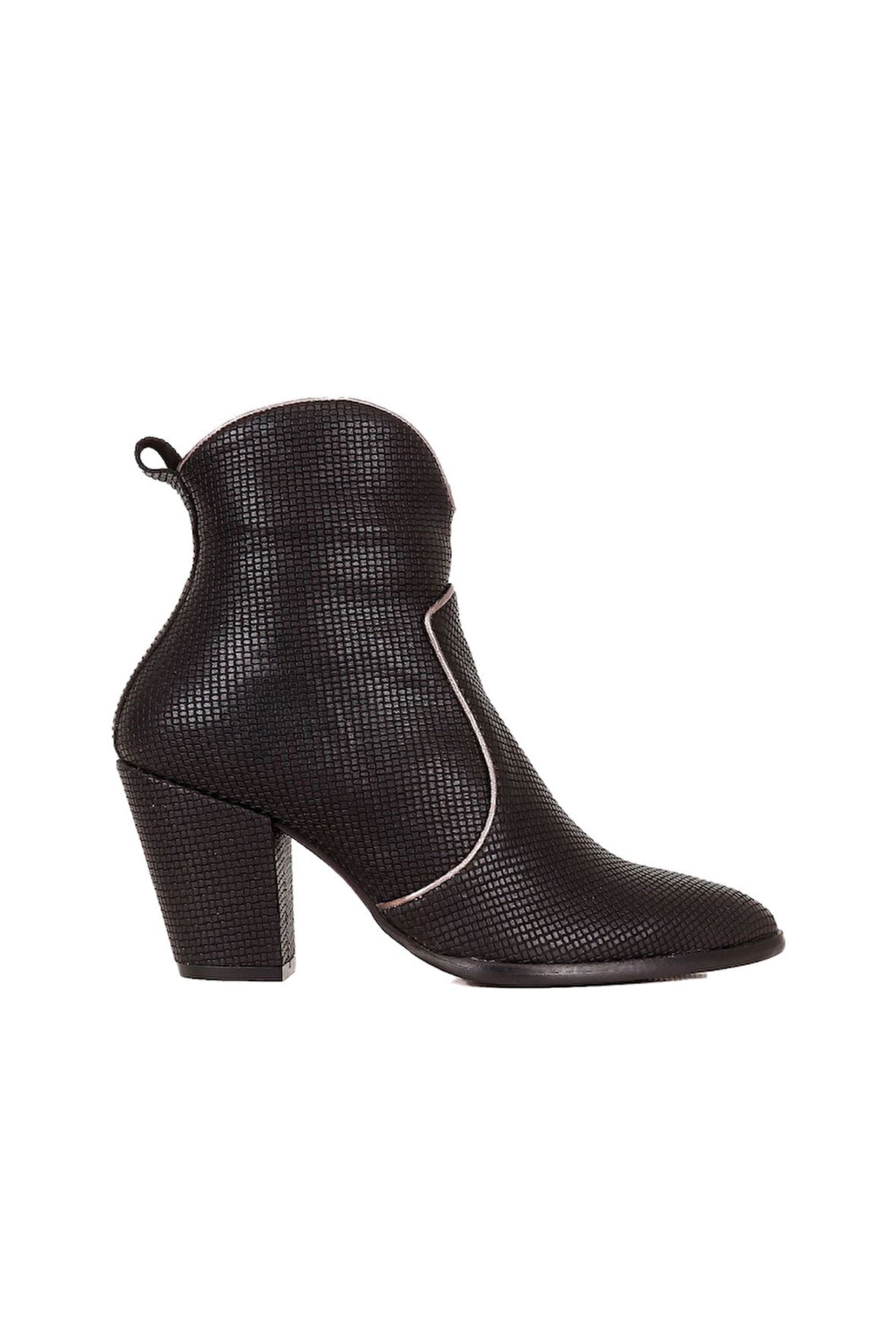 Bueno Shoes Siyah Deri Kadın Topuklu Bot 01wr5000