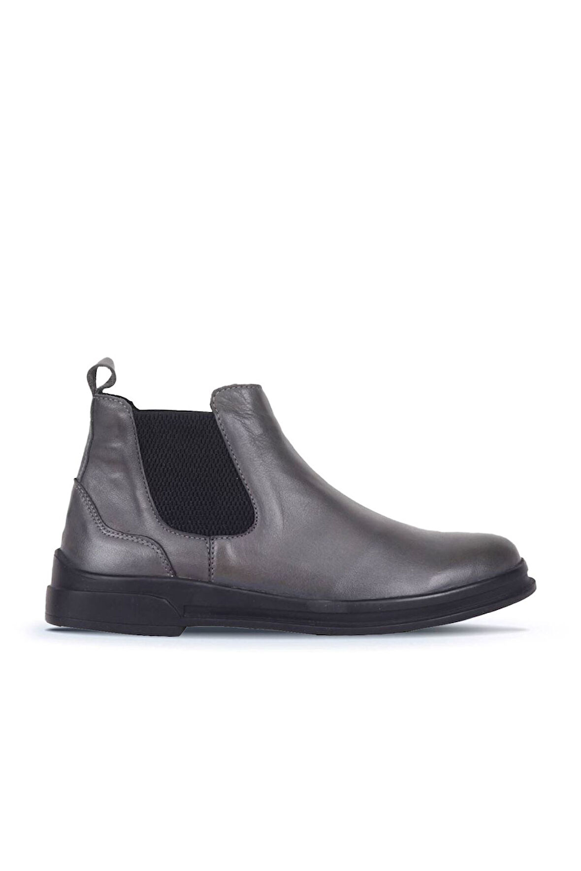 Bueno Shoes Gri Deri Kadın Düz Bot 01wr6300