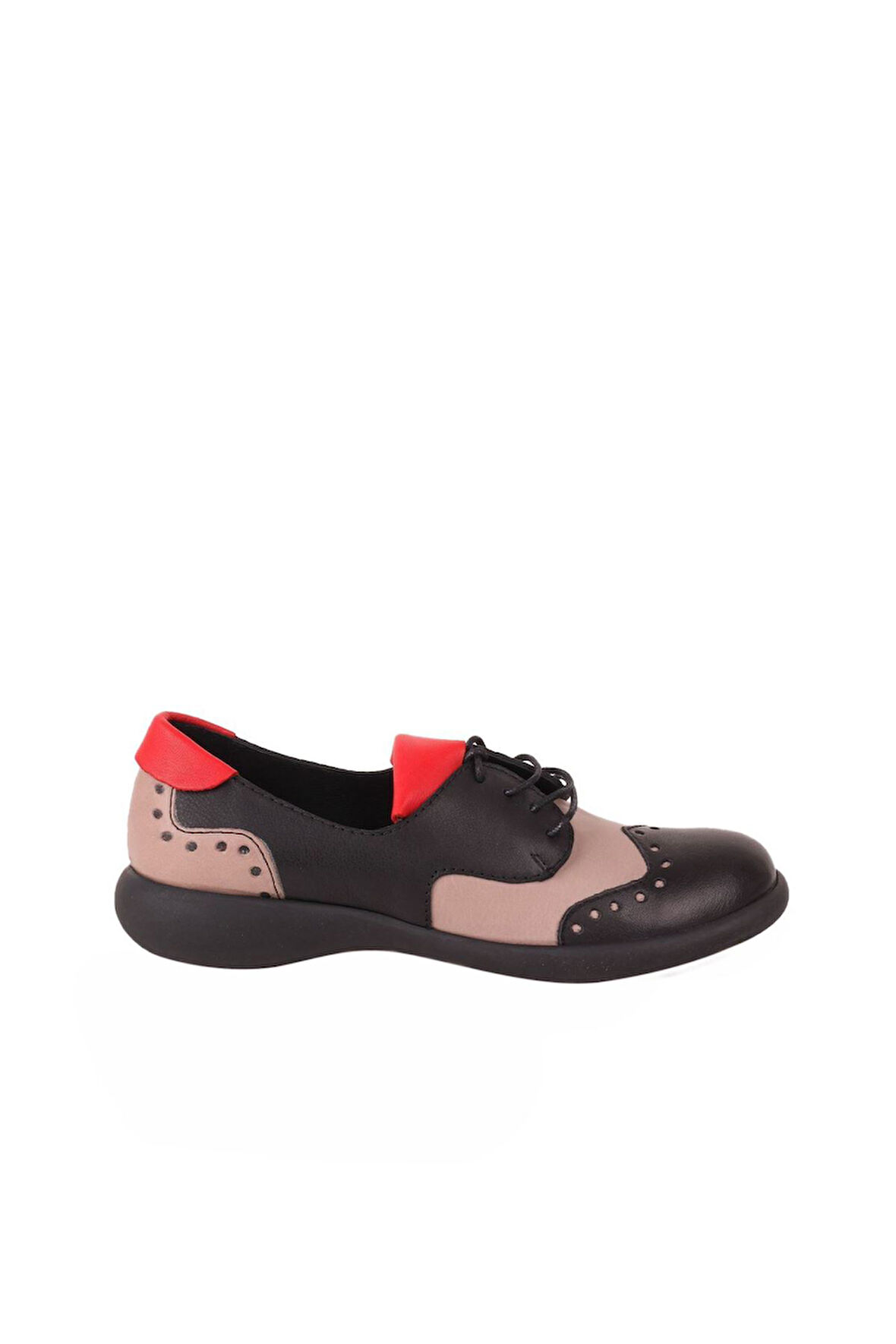 Bueno Shoes Siyah Deri Kadın Dolgu Topuklu Ayakkabı 01wr7704