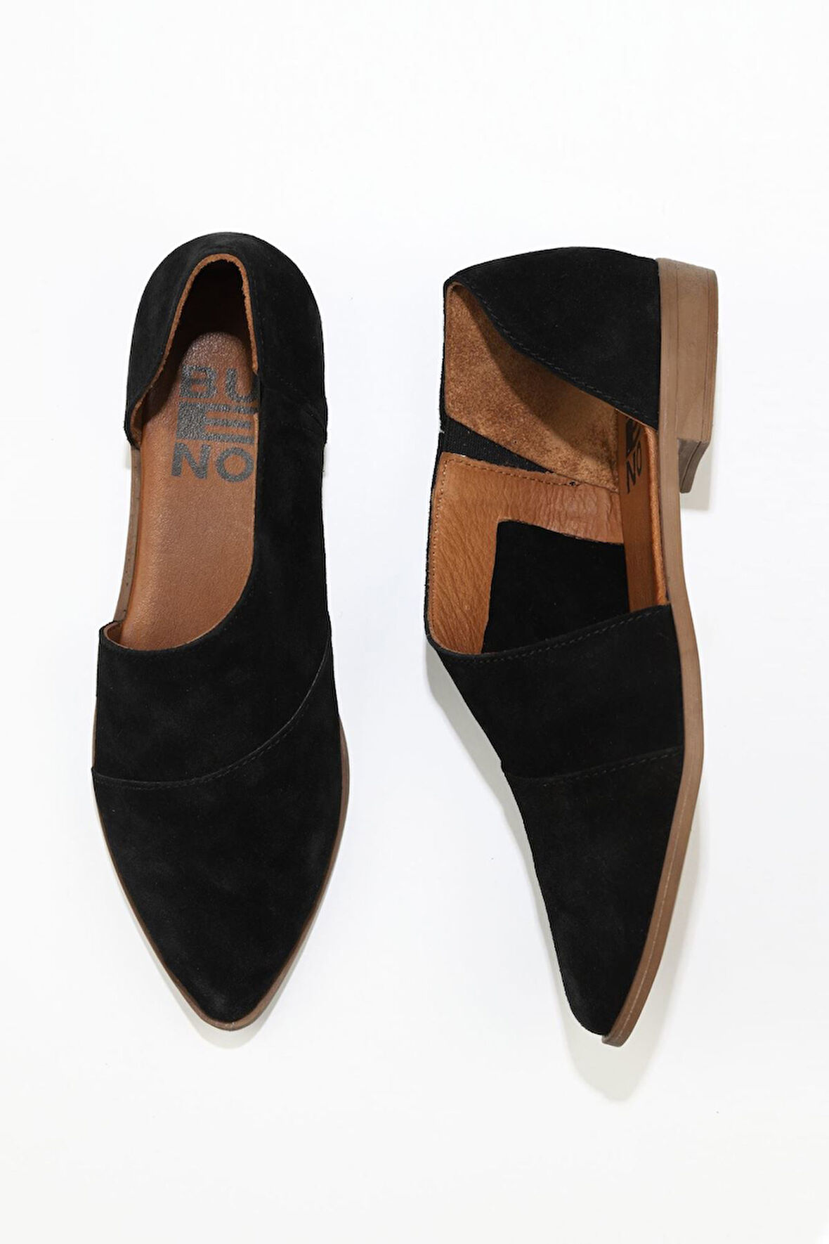 Bueno Shoes Siyah Süet Kadın Düz Babet 01wn0145