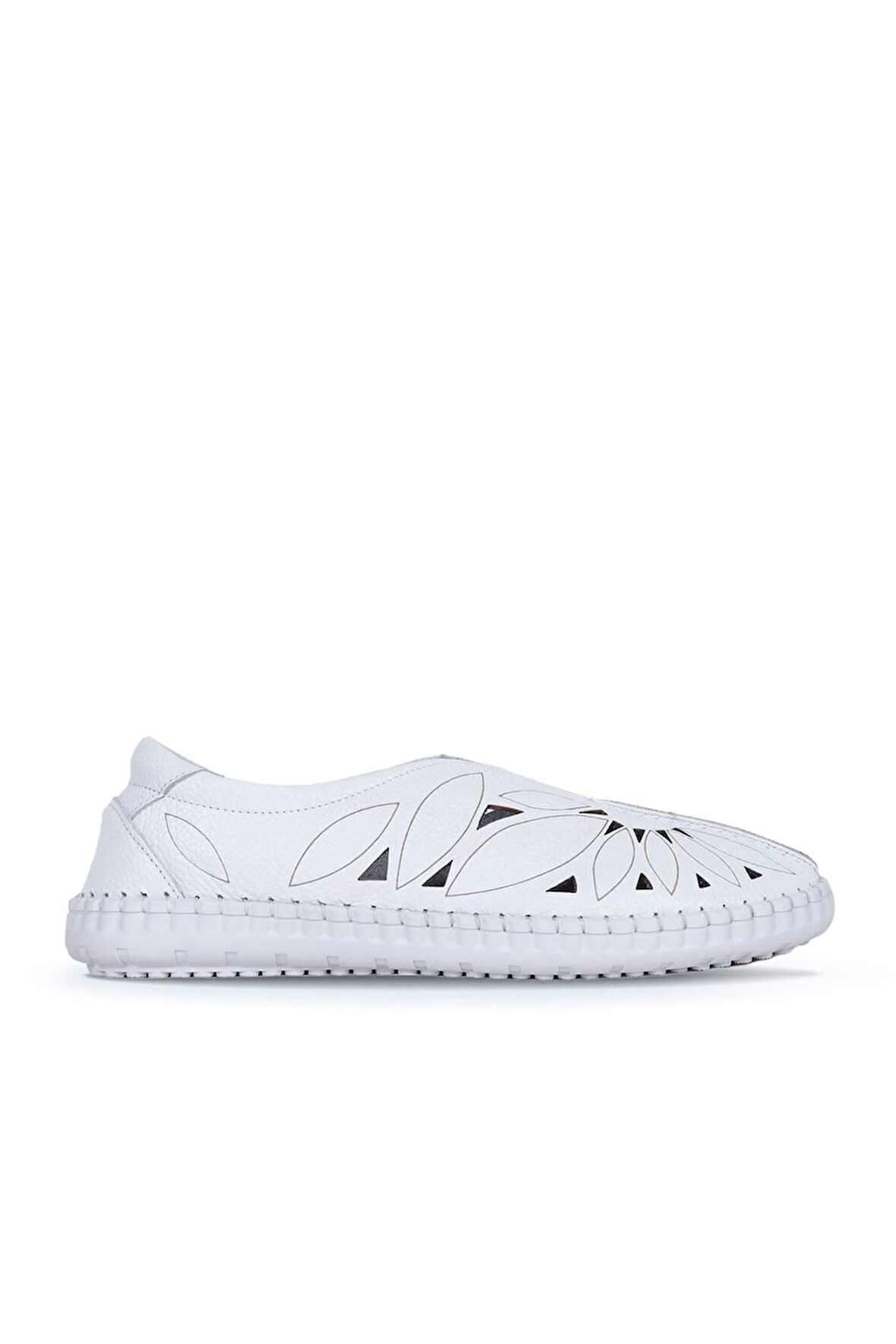 Bueno Shoes Beyaz Flotter Deri Kadın Günlük Ayakkabı 01wq0402