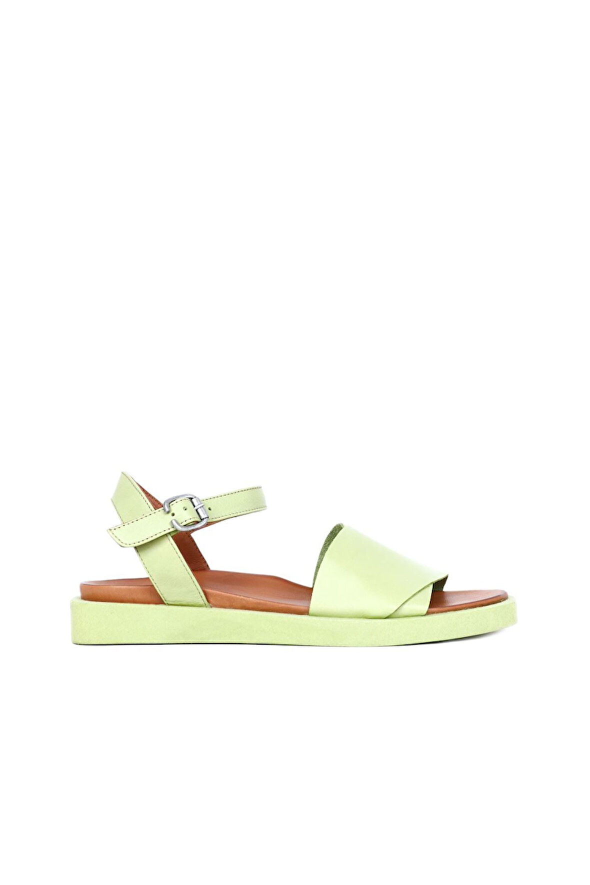 Bueno Shoes Yeşil Deri Kadın Sandalet 01wq9102