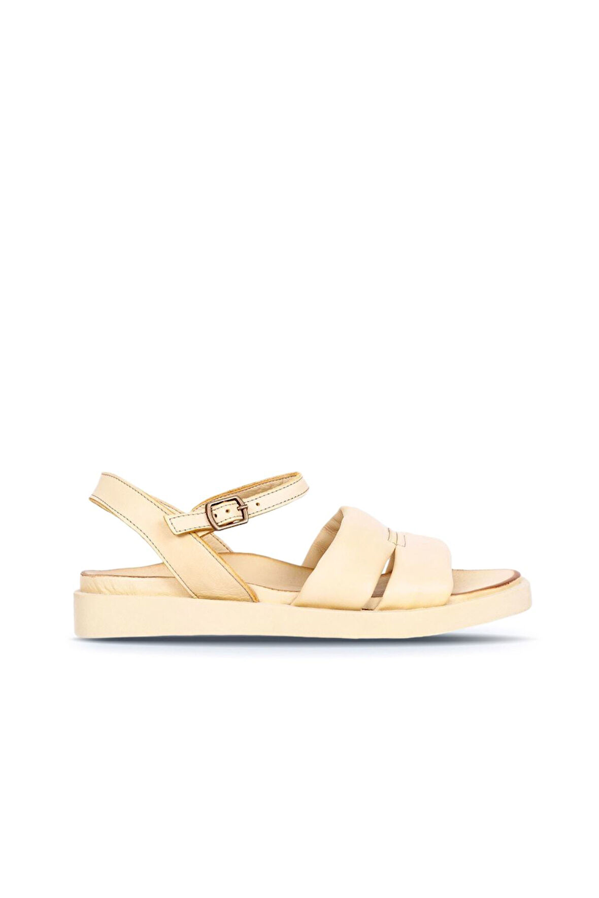 Bueno Shoes Sarı Deri Kadın Sandalet 01ws2824