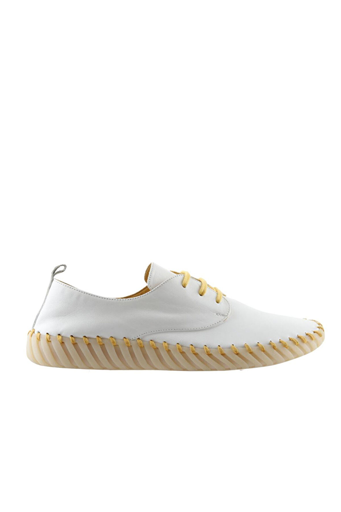 Bueno Shoes Beyaz Sarı Deri Erkek Spor Ayakkabı 01mq0200
