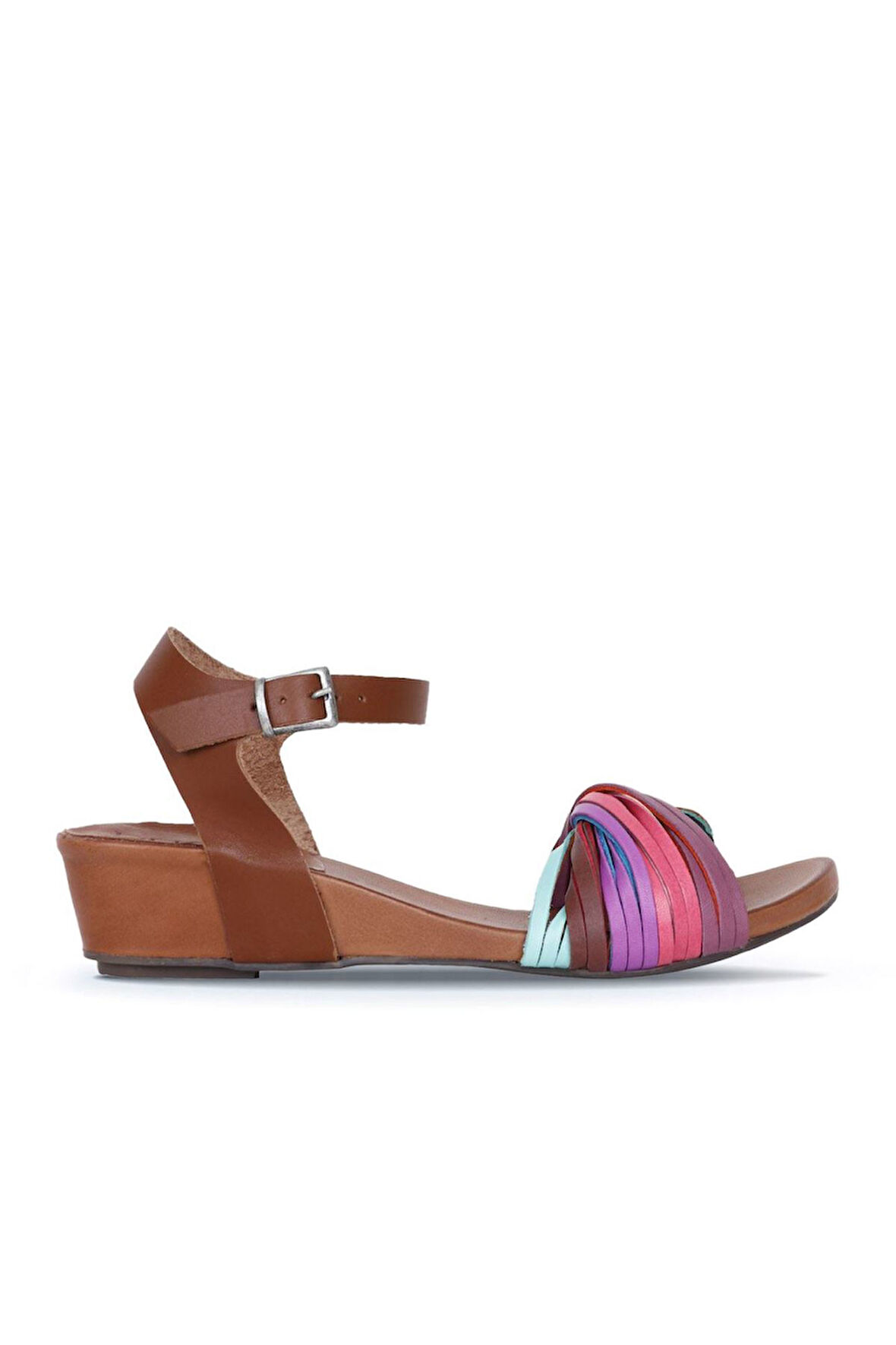 Bueno Shoes Multi M10 Deri Kadın Dolgu Topuklu Sandalet 01wl6800