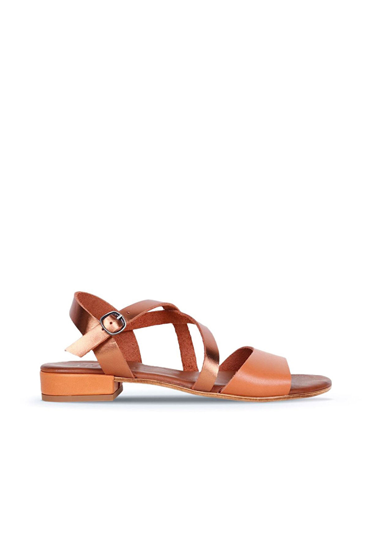 Bueno Shoes Taba Deri Kadın Topuklu Sandalet 01ws6108