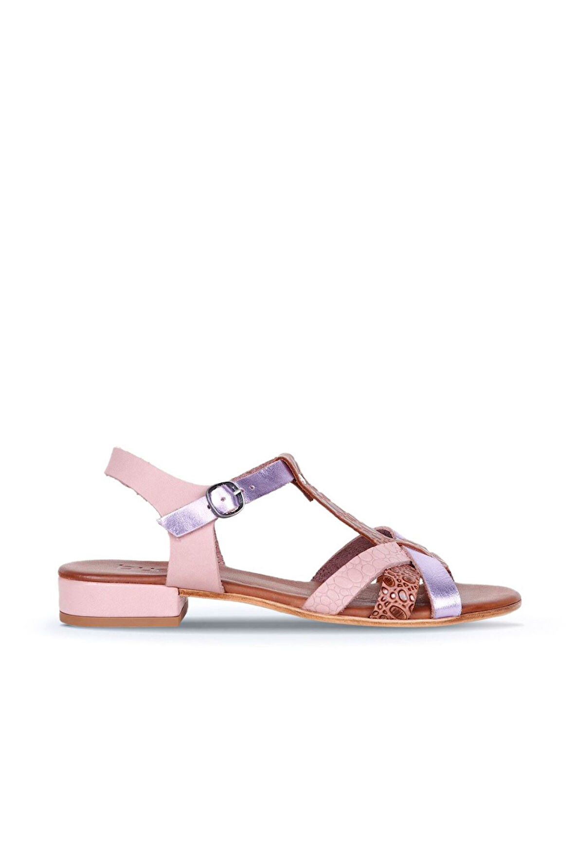 Bueno Shoes Pembe Deri Kadın Topuklu Sandalet 01ws6109