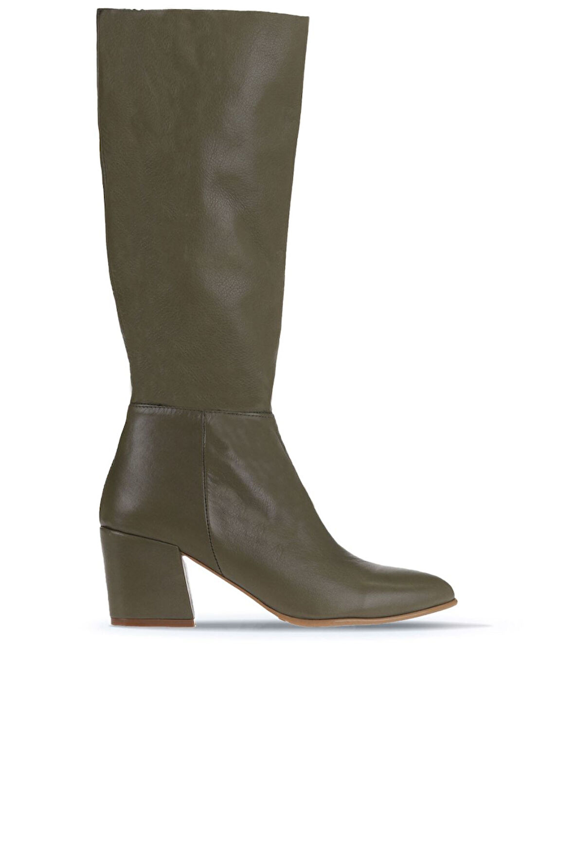 Bueno Shoes Yeşil Deri Kadın Topuklu Çizme 01wr5104