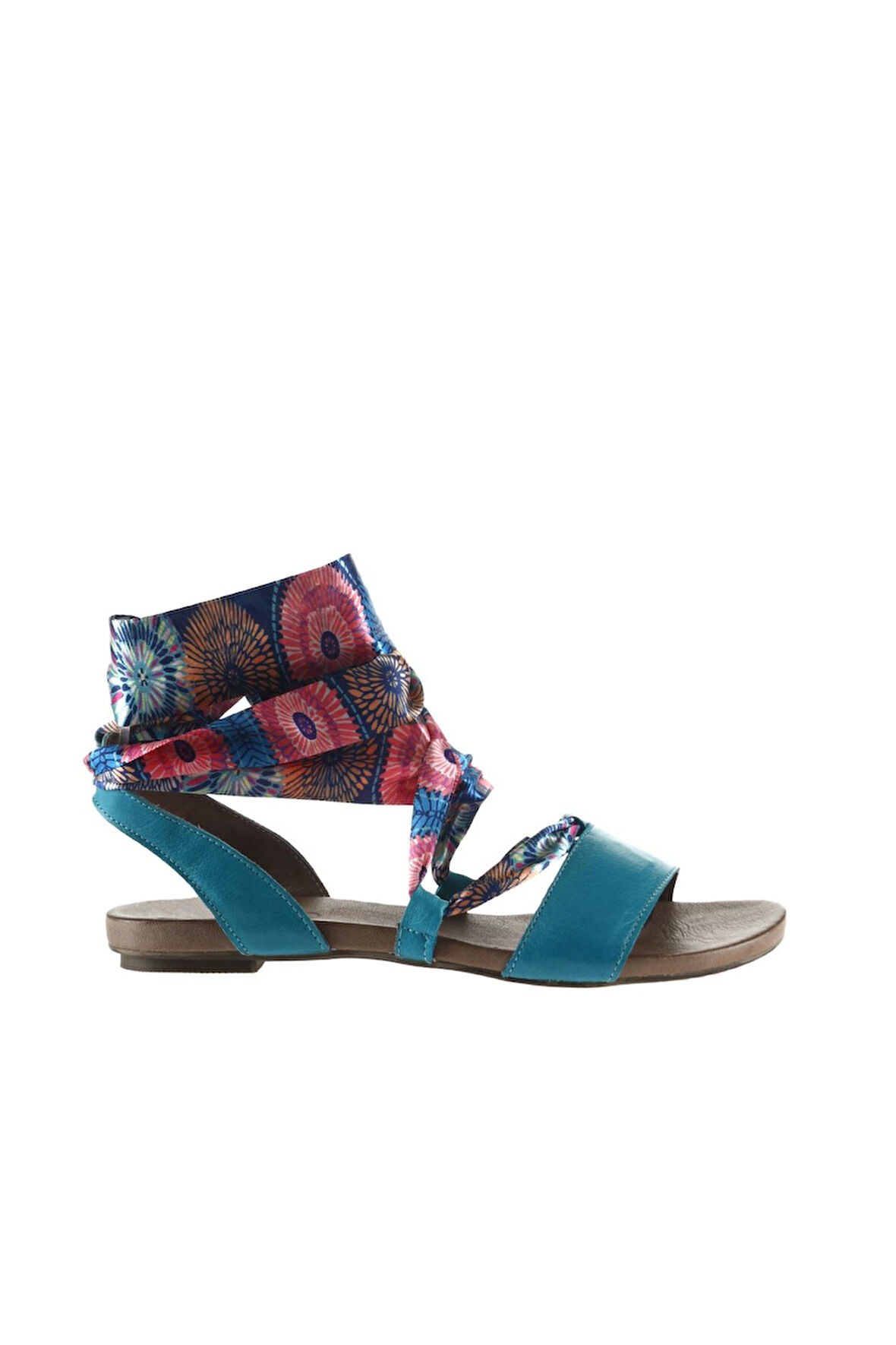 Bueno Shoes Turkuaz Deri Kadın Düz Sandalet 01wj1111