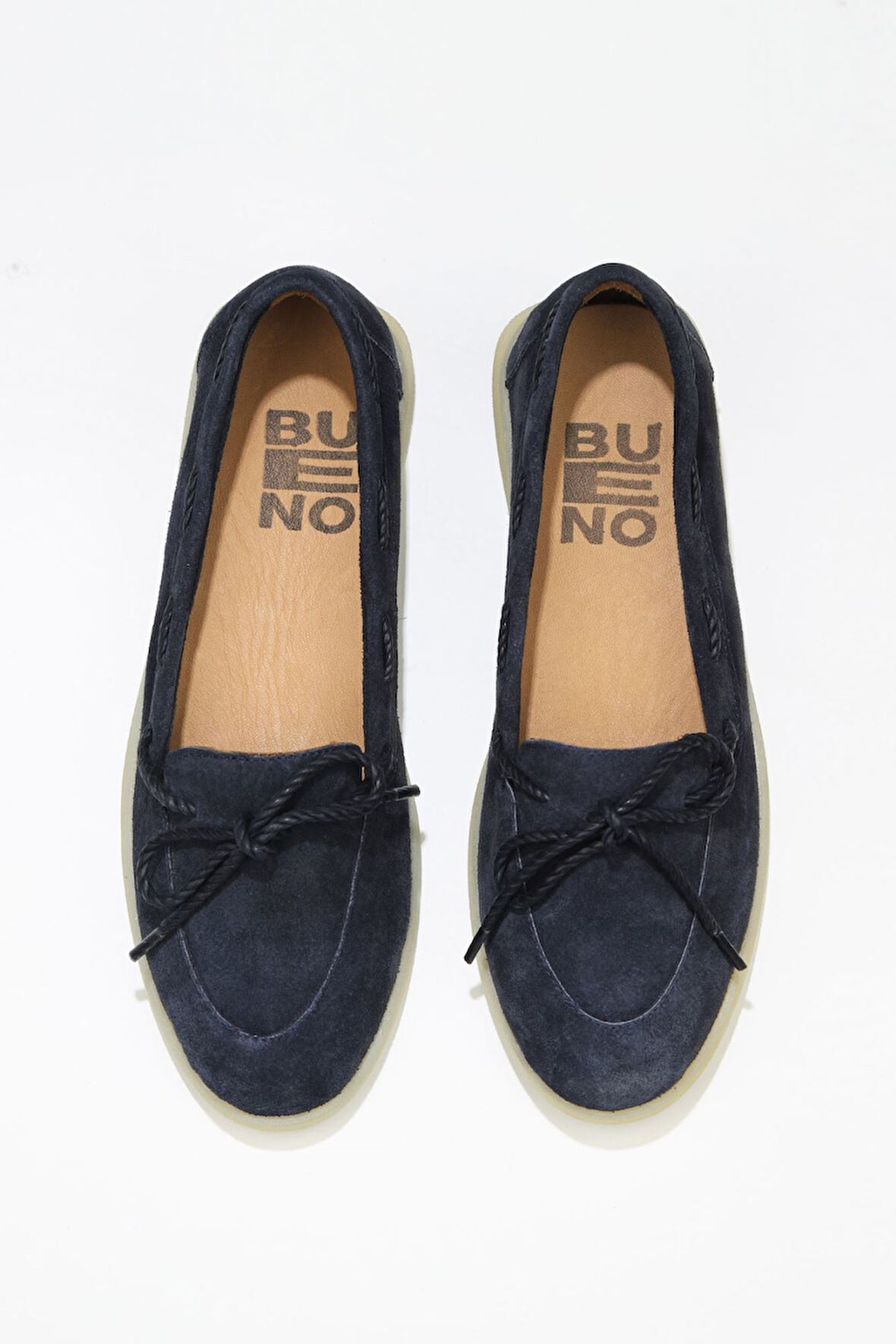 Bueno Shoes Lacivert Süet Kadın Düz Babet 01ws12600