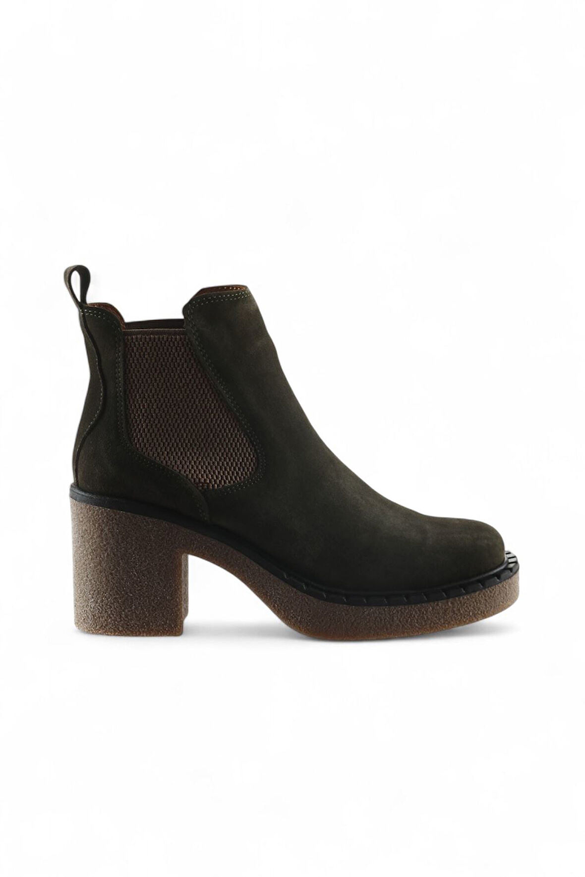 Bueno Shoes Haki Süet Kadın Topuklu Bot 01wt2900