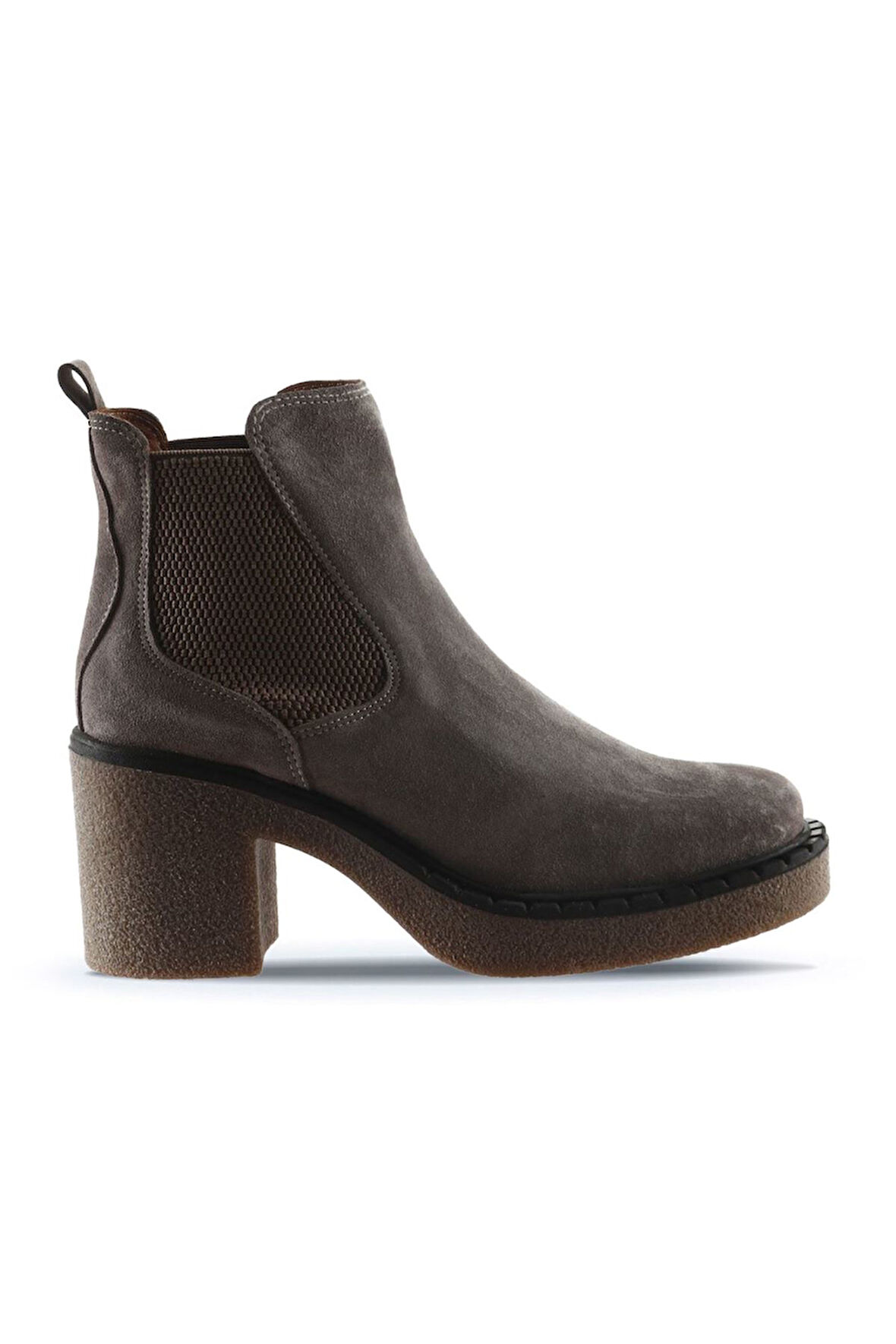Bueno Shoes Vizon Süet Kadın Topuklu Bot 01wt2900