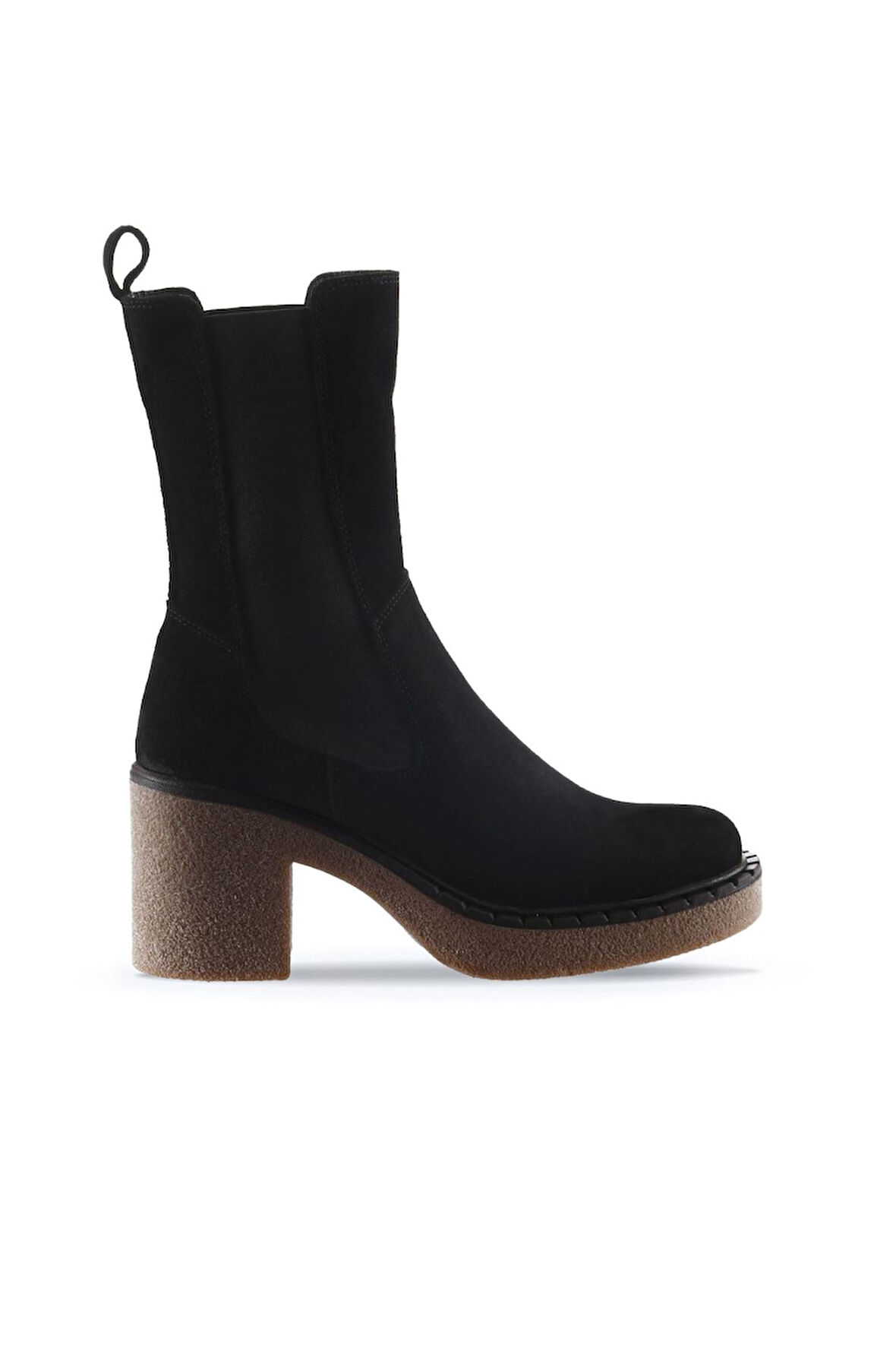 Bueno Shoes Siyah Süet Kadın Topuklu Bot 01wt2901