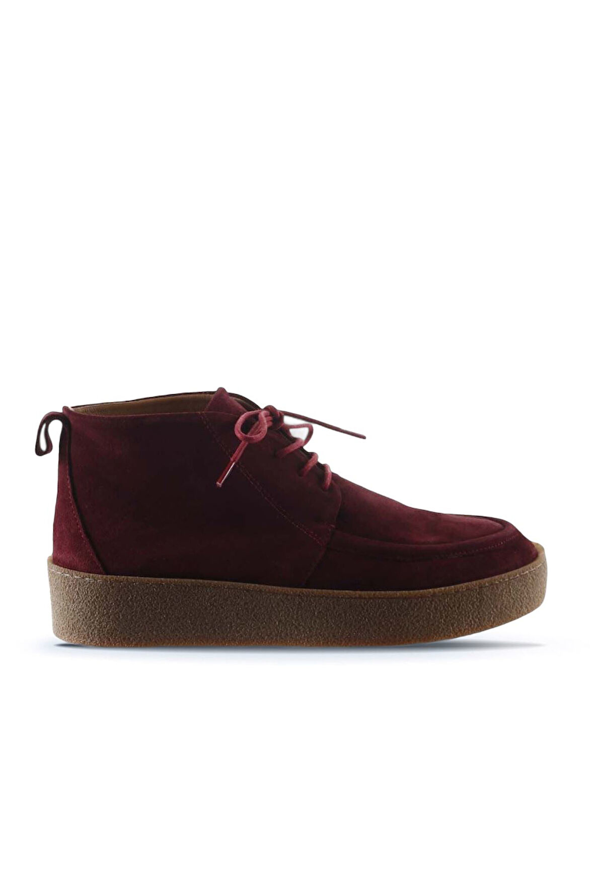 Bueno Shoes Bordo Süet Kadın Düz Bot 01wt3000