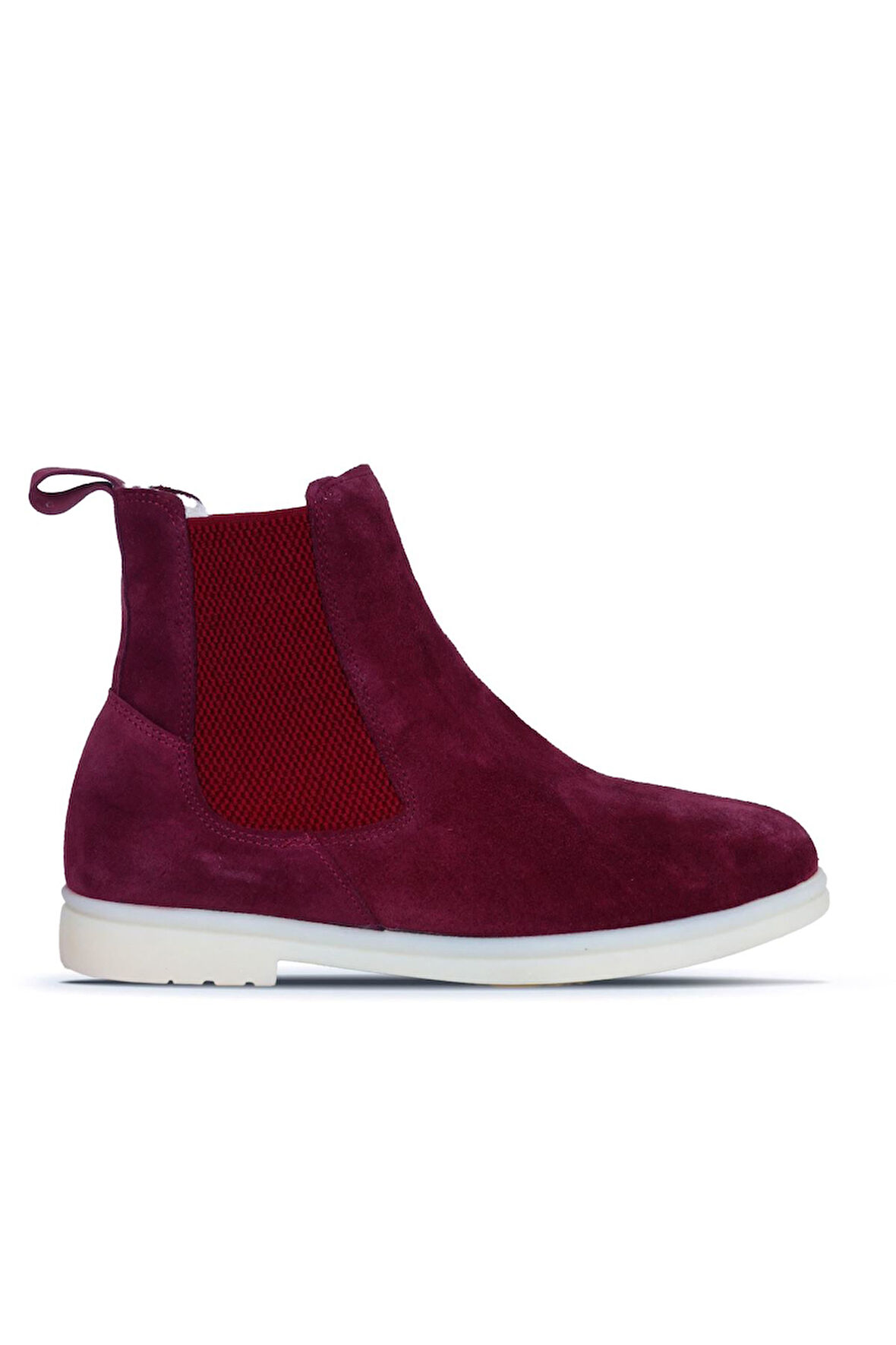 Bueno Shoes Bordo Süet Kadın Düz Bot 01wt3300