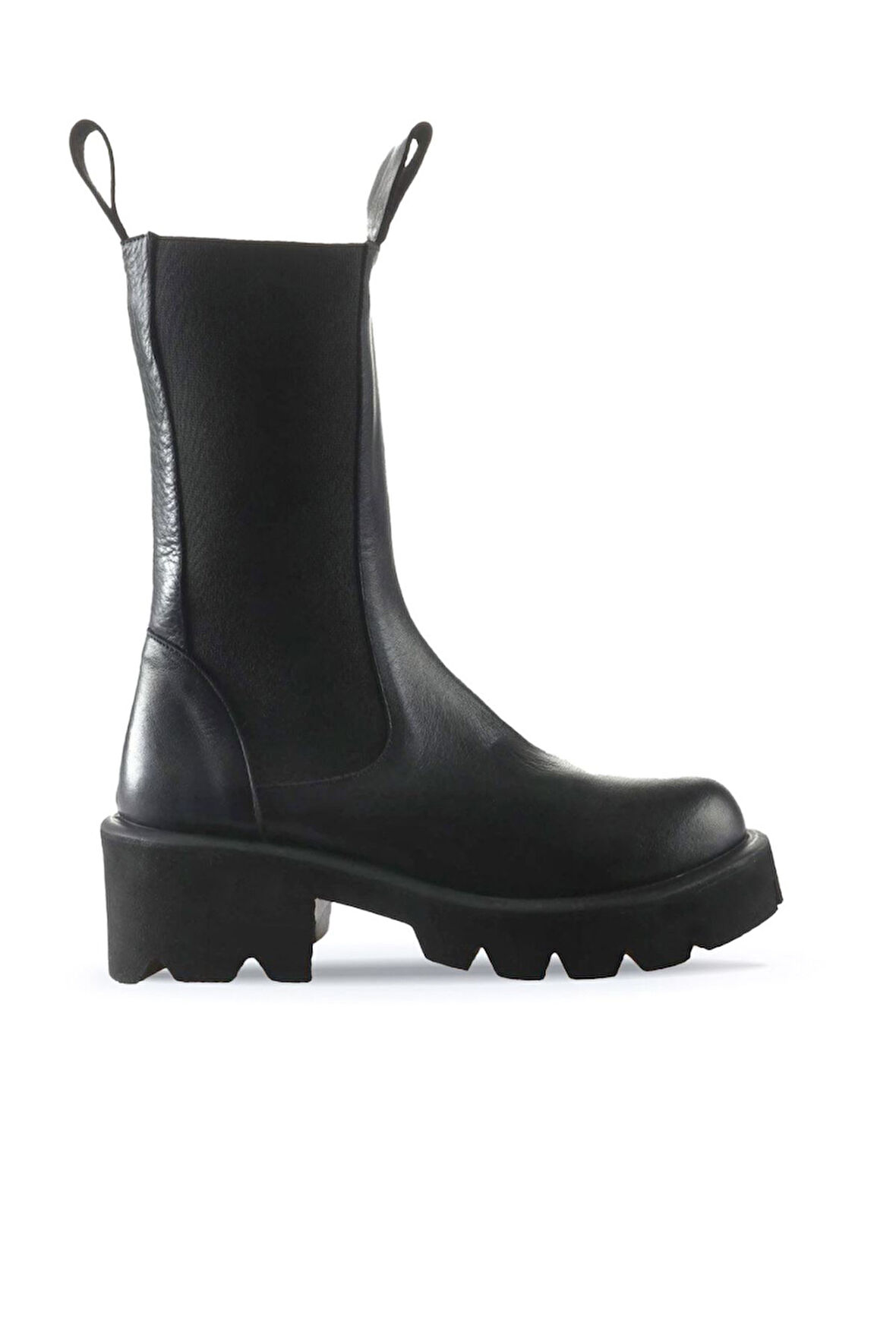 Bueno Shoes Siyah Flotter Deri Kadın Topuklu Bot 01wt1703