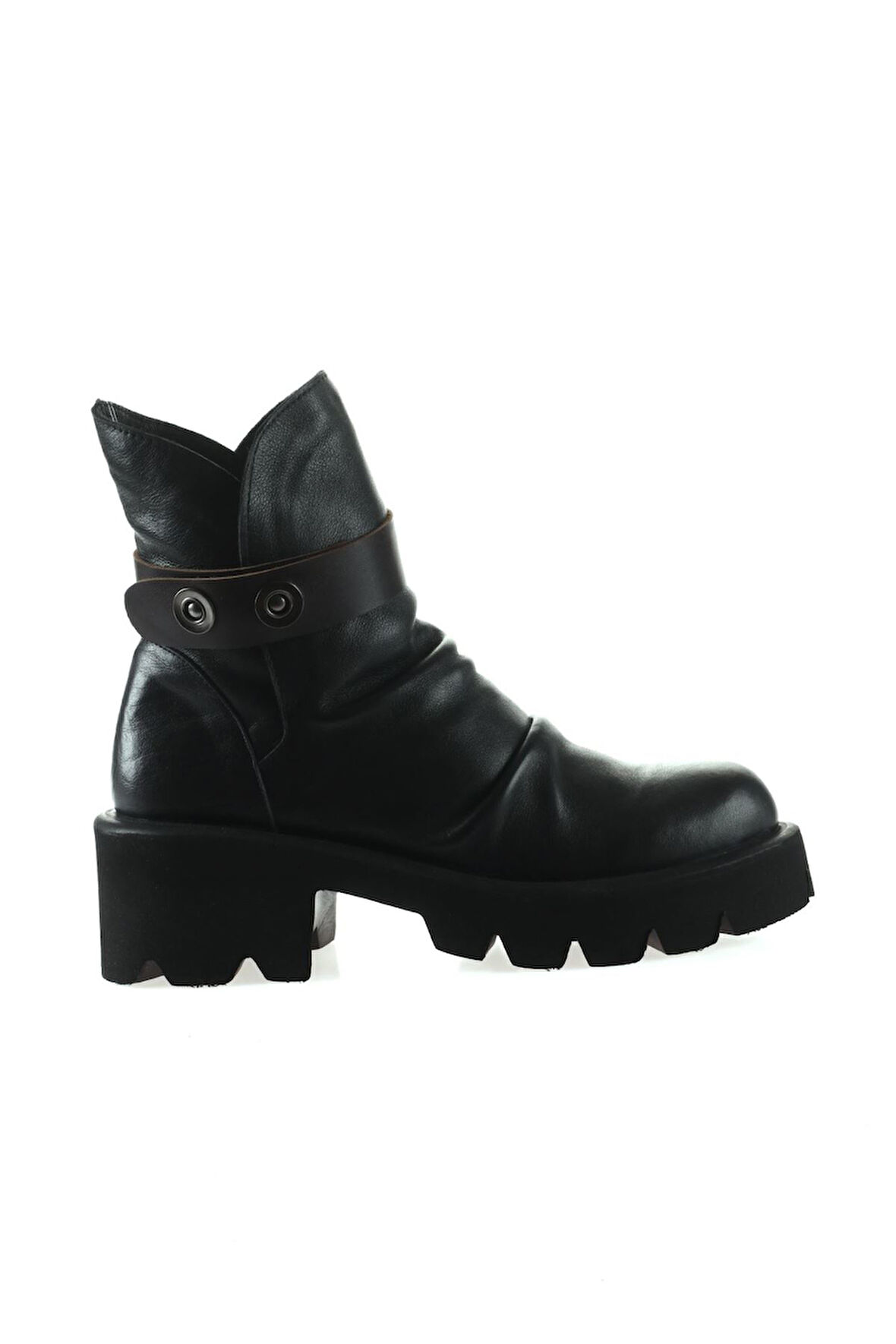 Bueno Shoes Siyah Kahve Deri Kadın Topuklu Bot 01wt1708