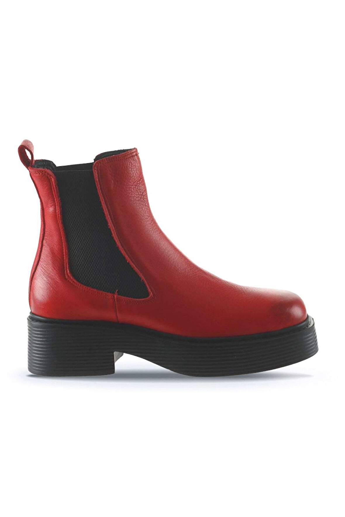 Bueno Shoes Kırmızı Flotter Deri Kadın Topuklu Bot 01wt1800