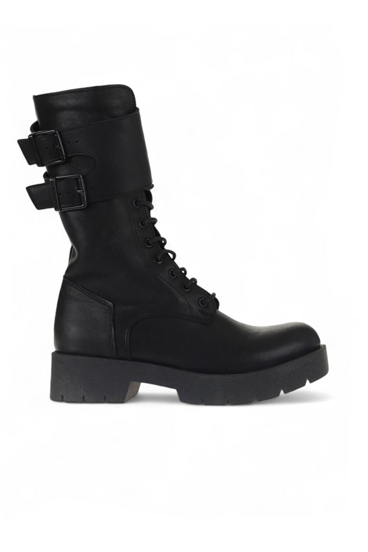 Bueno Shoes Siyah Deri Kadın Düz Bot 01wt2513