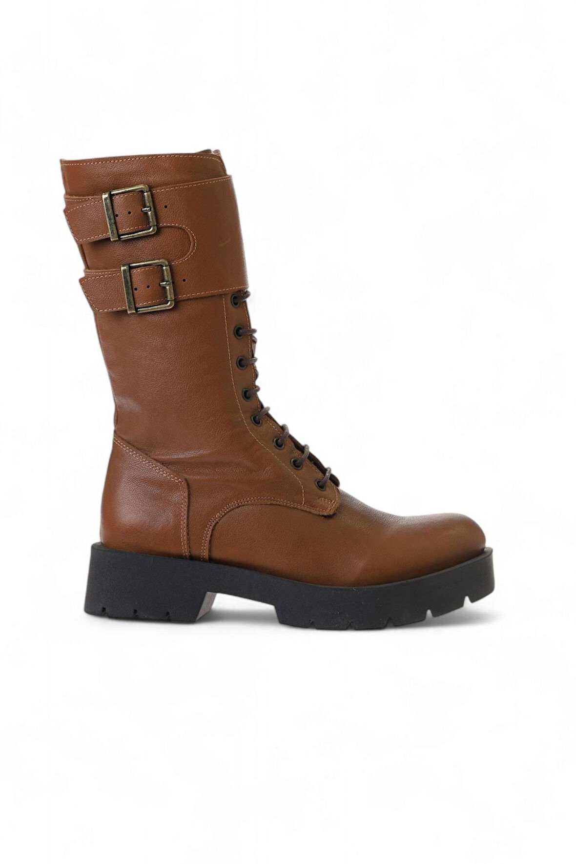 Bueno Shoes Taba Deri Kadın Düz Bot 01wt2513
