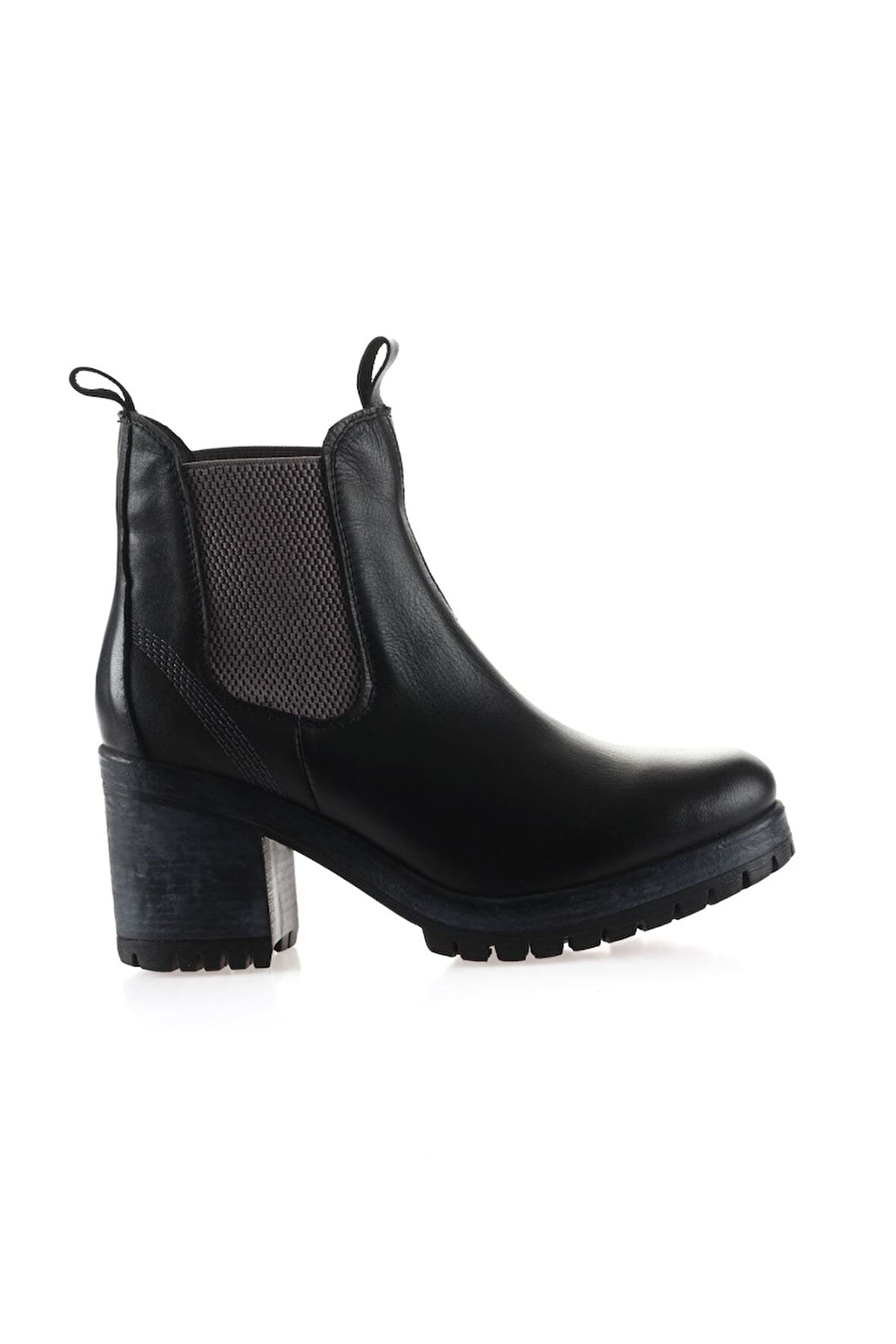 Bueno Shoes Siyah Deri Kadın Topuklu Bot 01wt3700