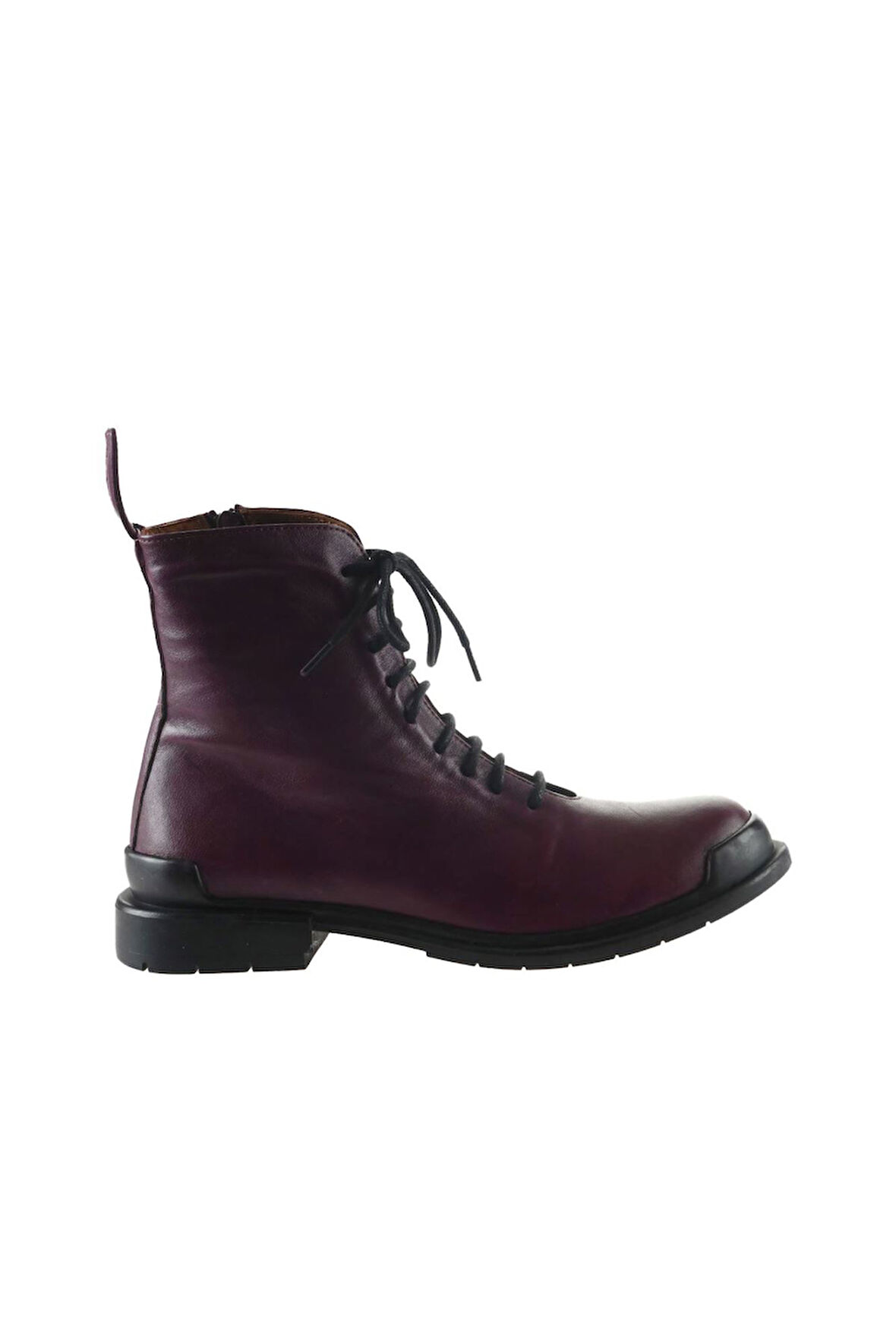 Bueno Shoes Mor Deri Kadın Düz Bot 01wr0900