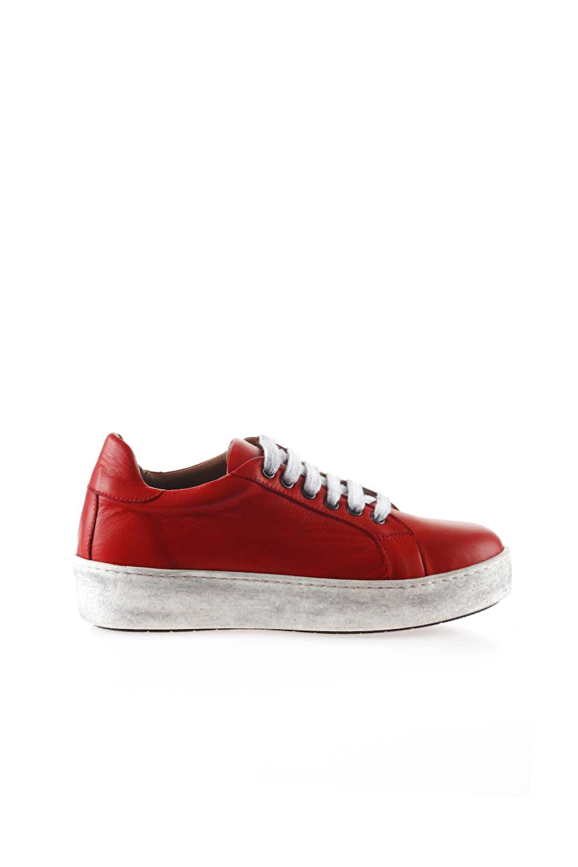Bueno Shoes Kırmızı Deri Kadın Dolgu Topuklu Ayakkabı 01wr1909
