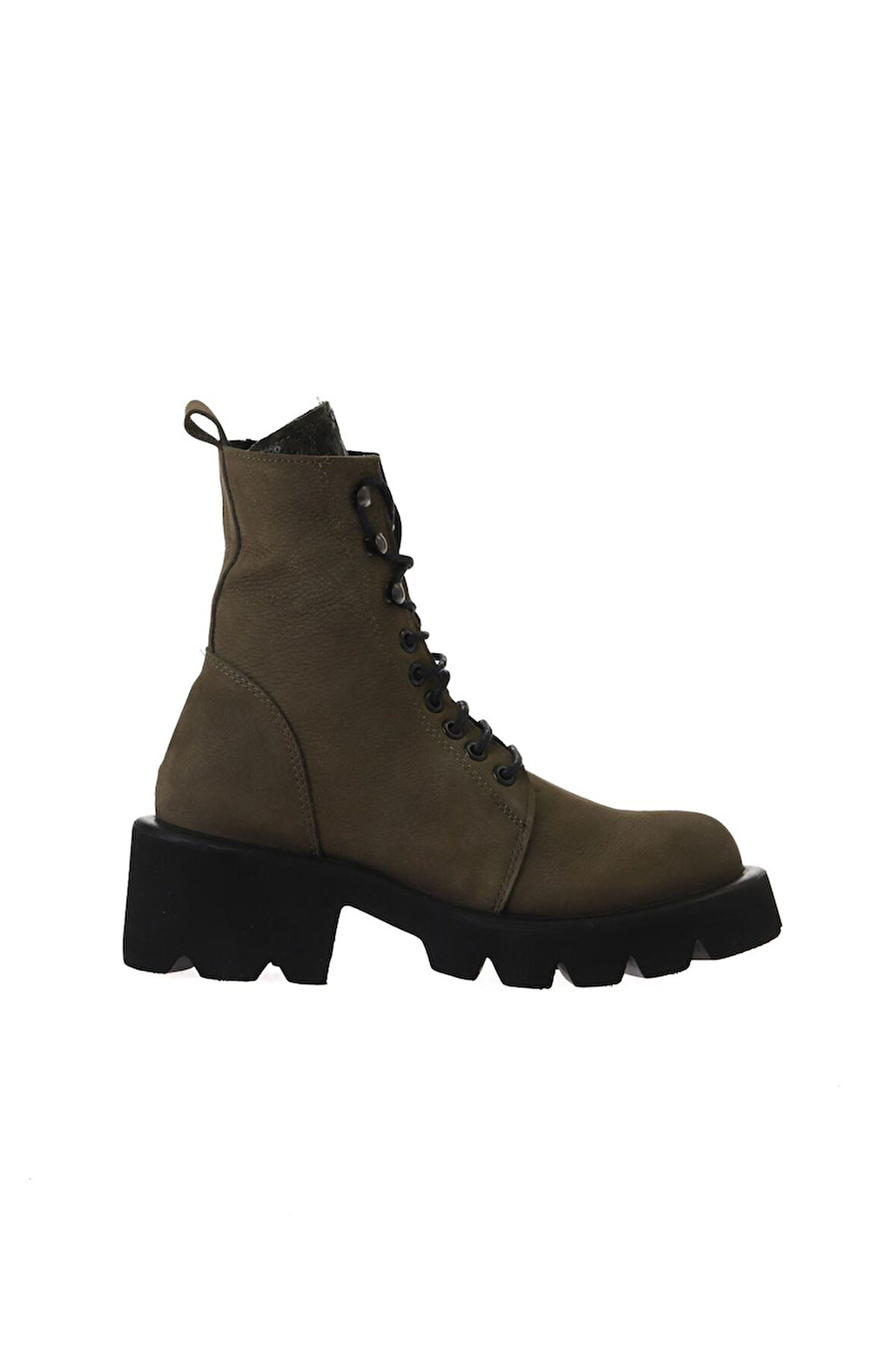 Bueno Shoes Haki Nubuk Kadın Düz Bot 01wt1700