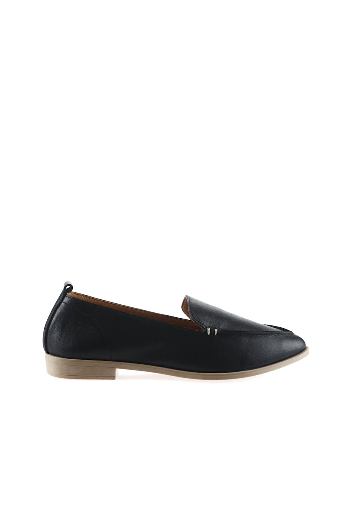 Bueno Shoes Siyah Deri Kadın Düz Babet 01wn0128