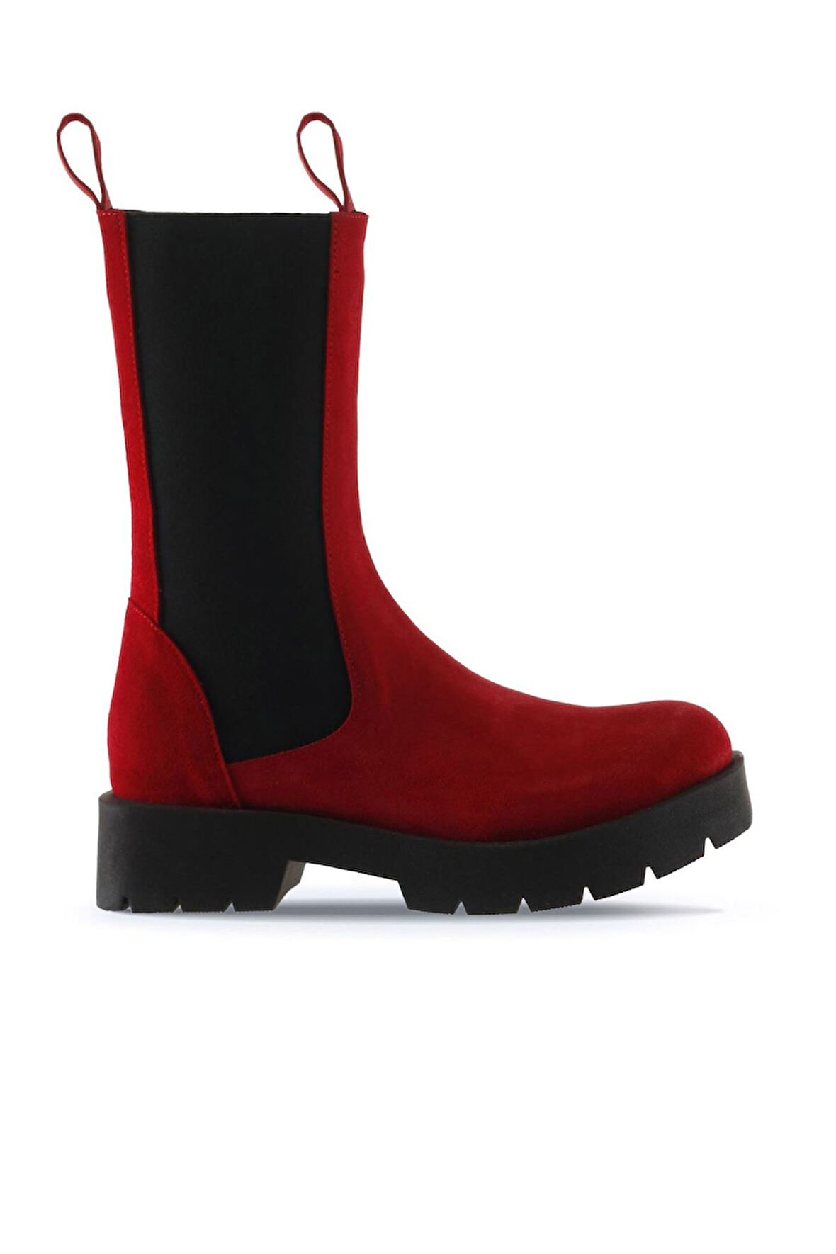 Bueno Shoes Kırmızı Süet Kadın Topuklu Bot 01wt2508