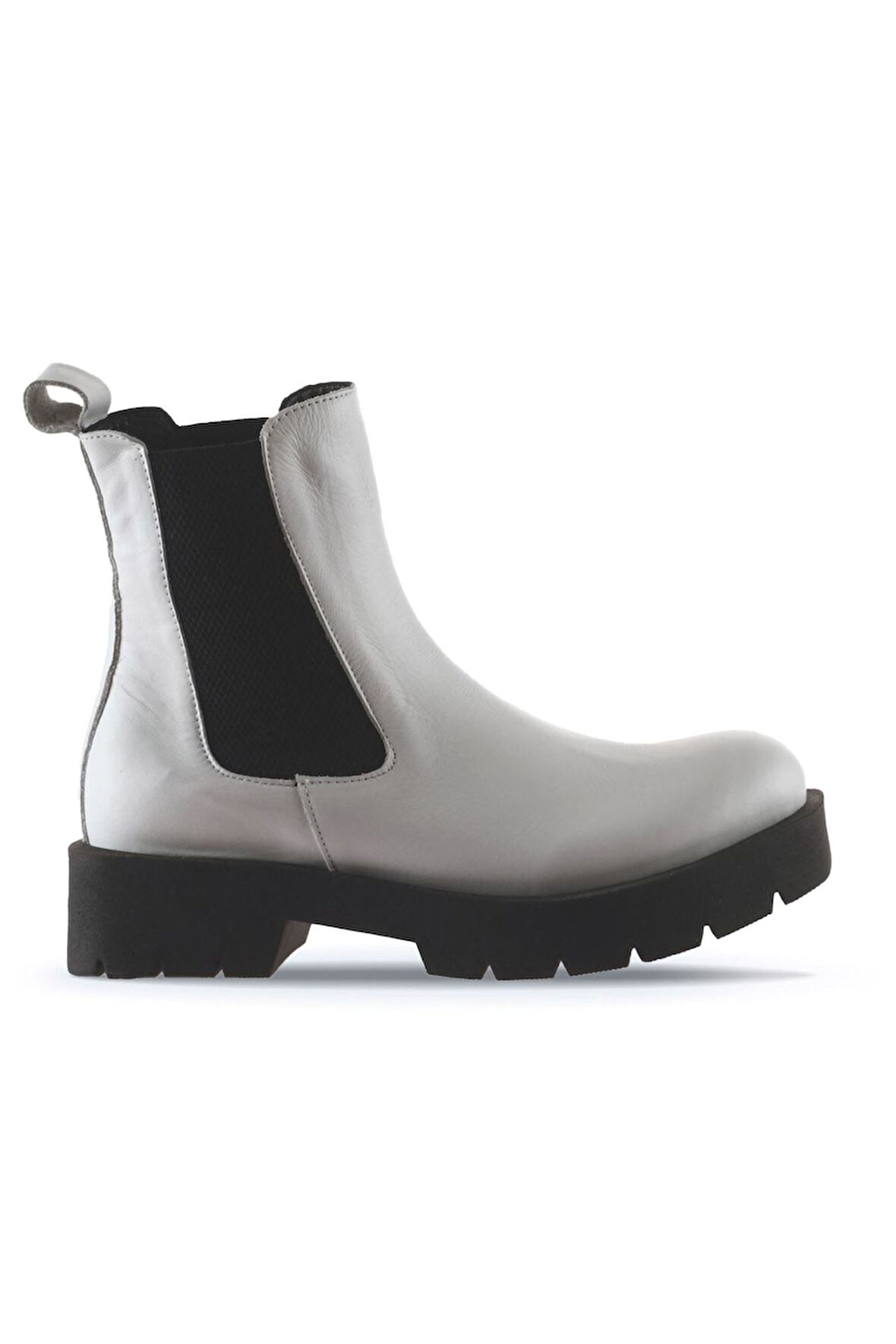 Bueno Shoes Beyaz Deri Kadın Düz Bot 01wt2506