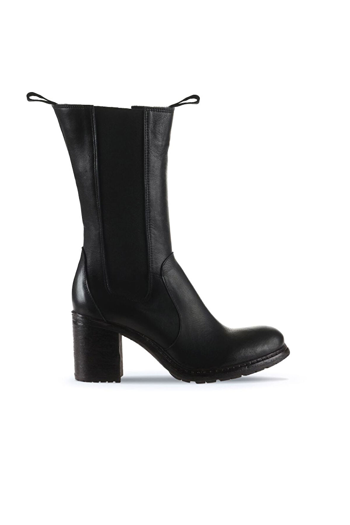 Bueno Shoes Siyah Deri Kadın Topuklu Bot 01wt6101
