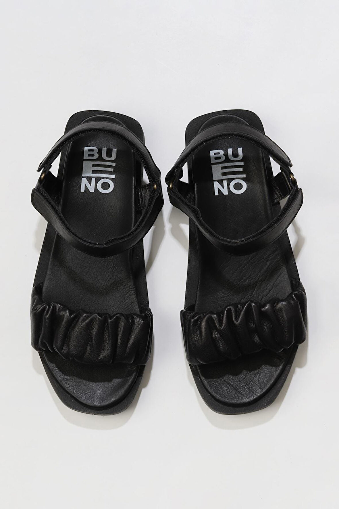Bueno Shoes Siyah Deri Kadın Sandalet 01wu3317