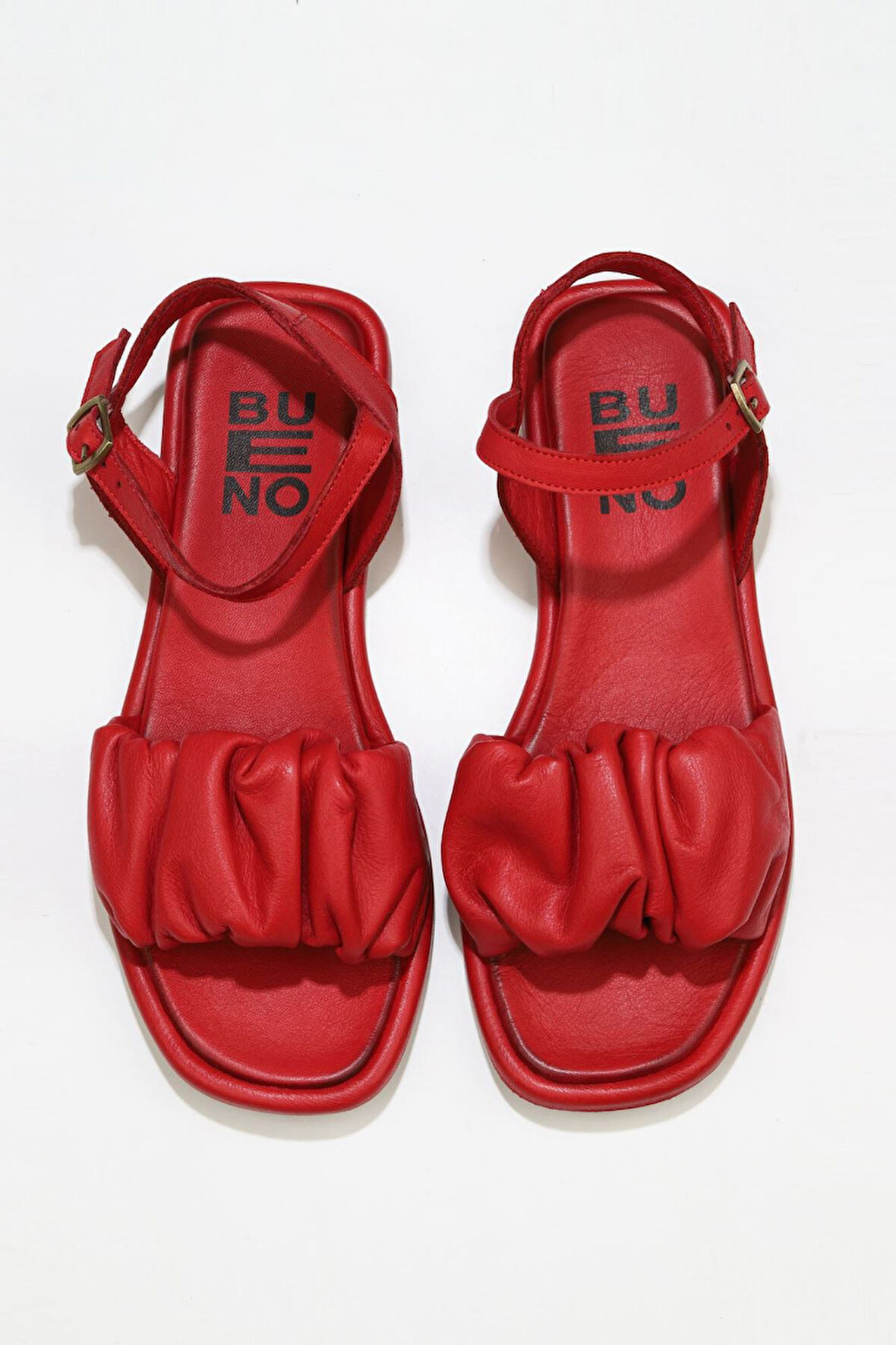 Bueno Shoes Kırmızı Deri Kadın Sandalet 01wu4121