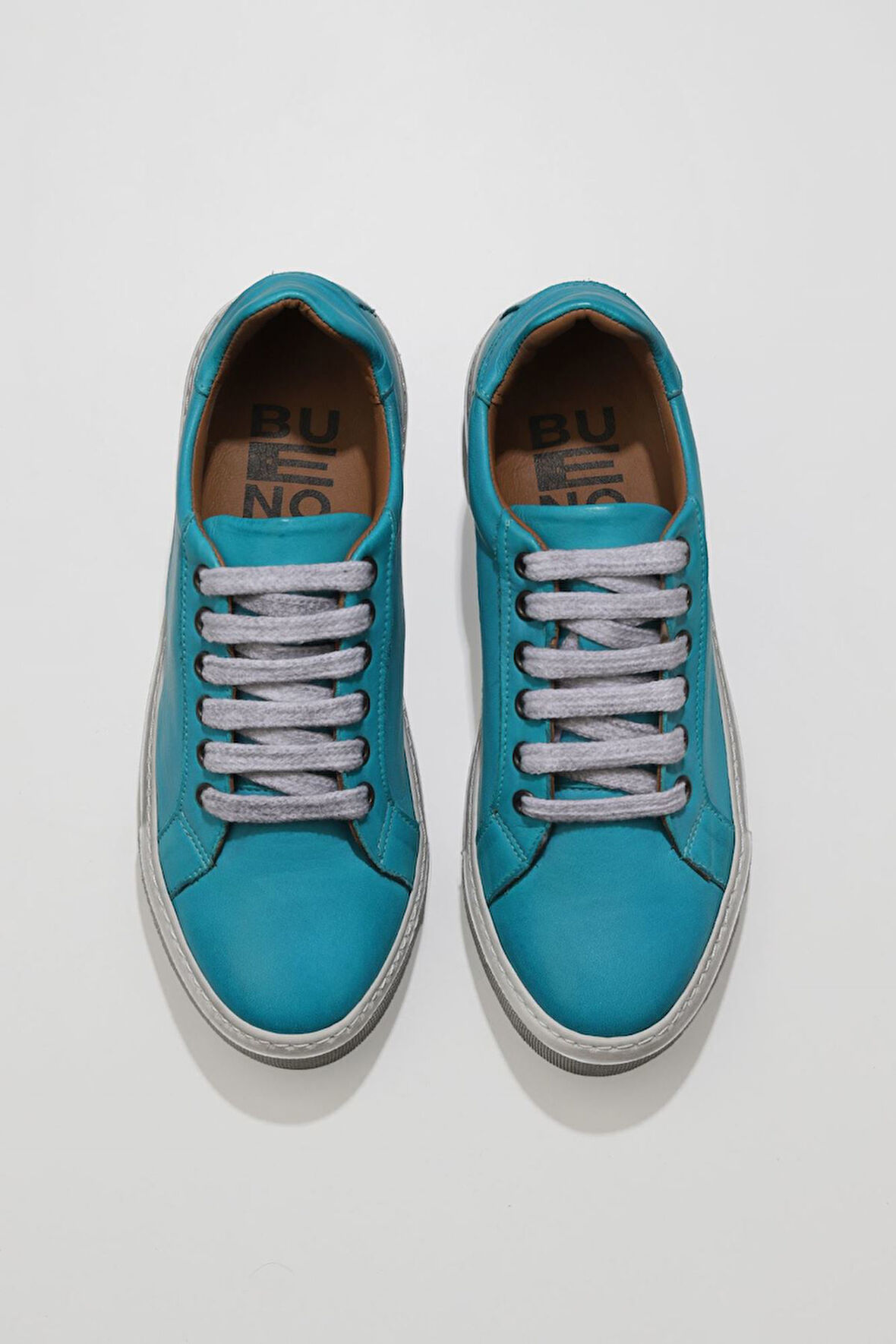 Bueno Shoes Turkuaz Deri Kadın Düz Ayakkabı 01wr1813