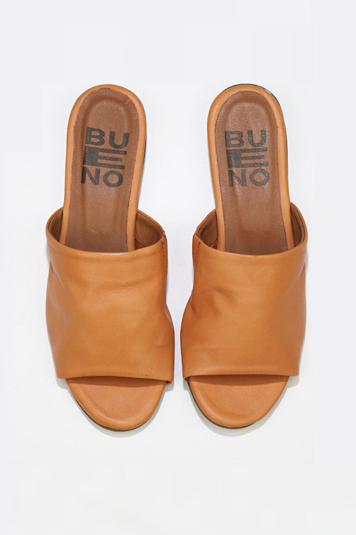 Bueno Shoes Taba Deri Kadın Düz Terlik 01wn1901