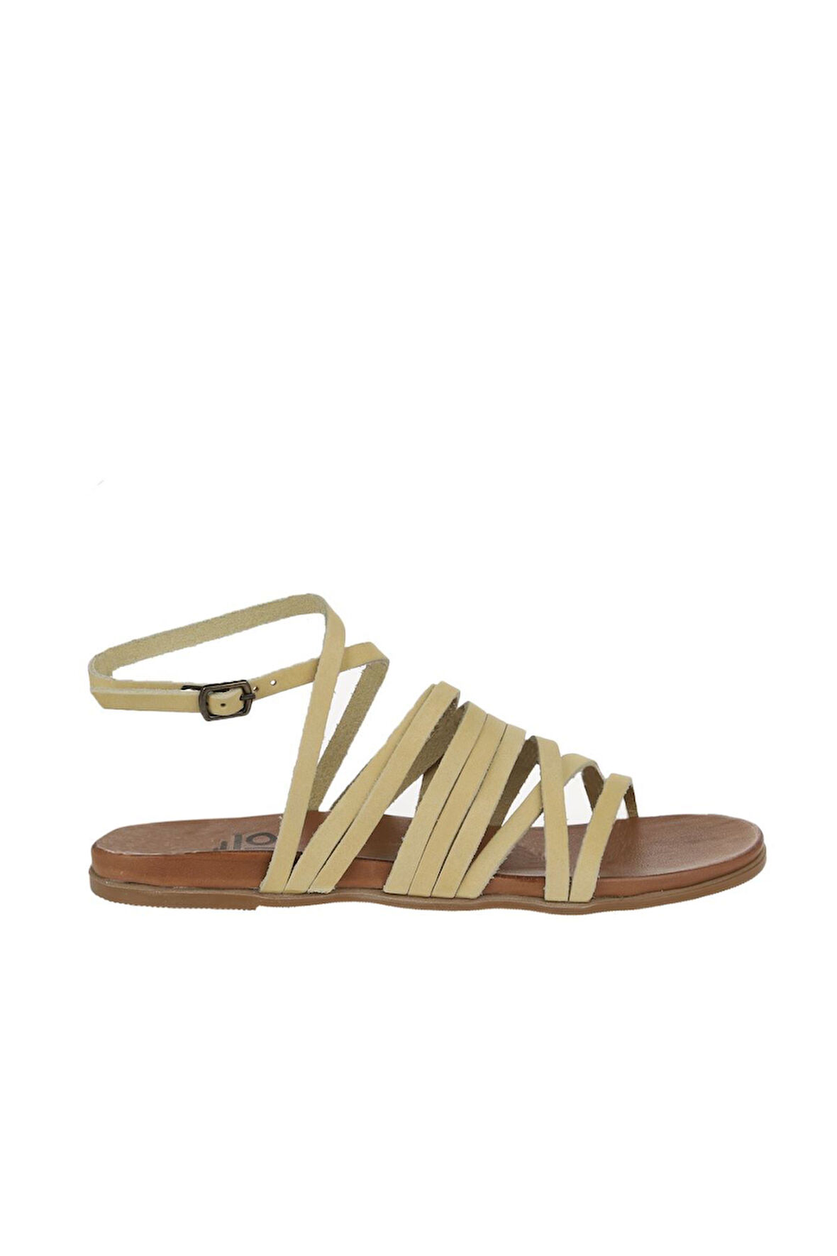 Bueno Shoes Sarı Nubuk Kadın Sandalet 01wu4202