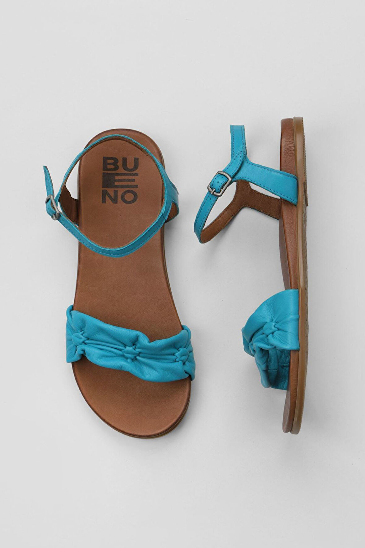 Bueno Shoes Turkuaz Deri Kadın Sandalet 01wu4230