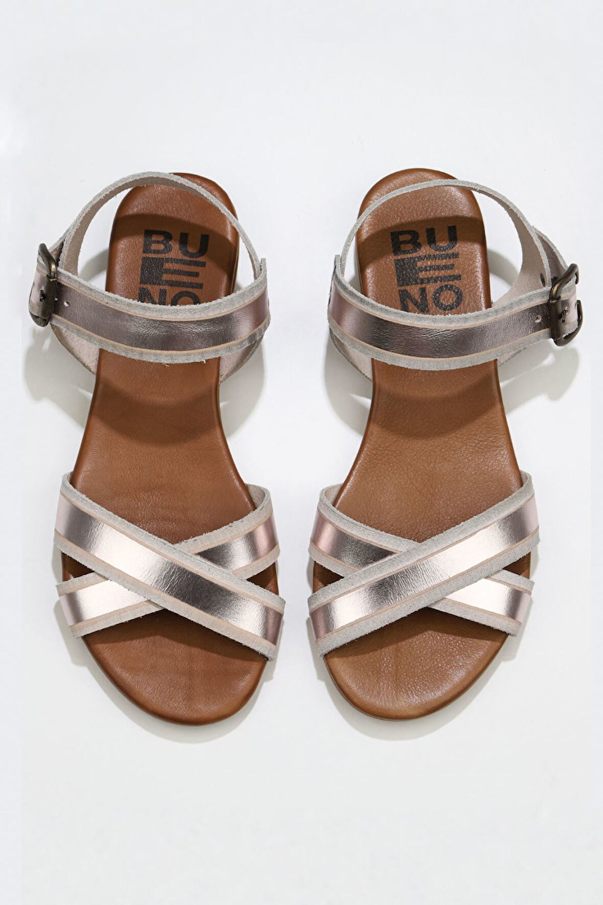 Bueno Shoes Pembe Parlak Deri Kadın Sandalet 01wu7421