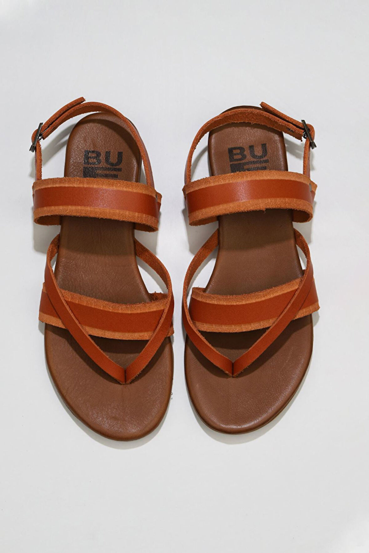 Bueno Shoes Turuncu Deri Kadın Sandalet 01wu7423