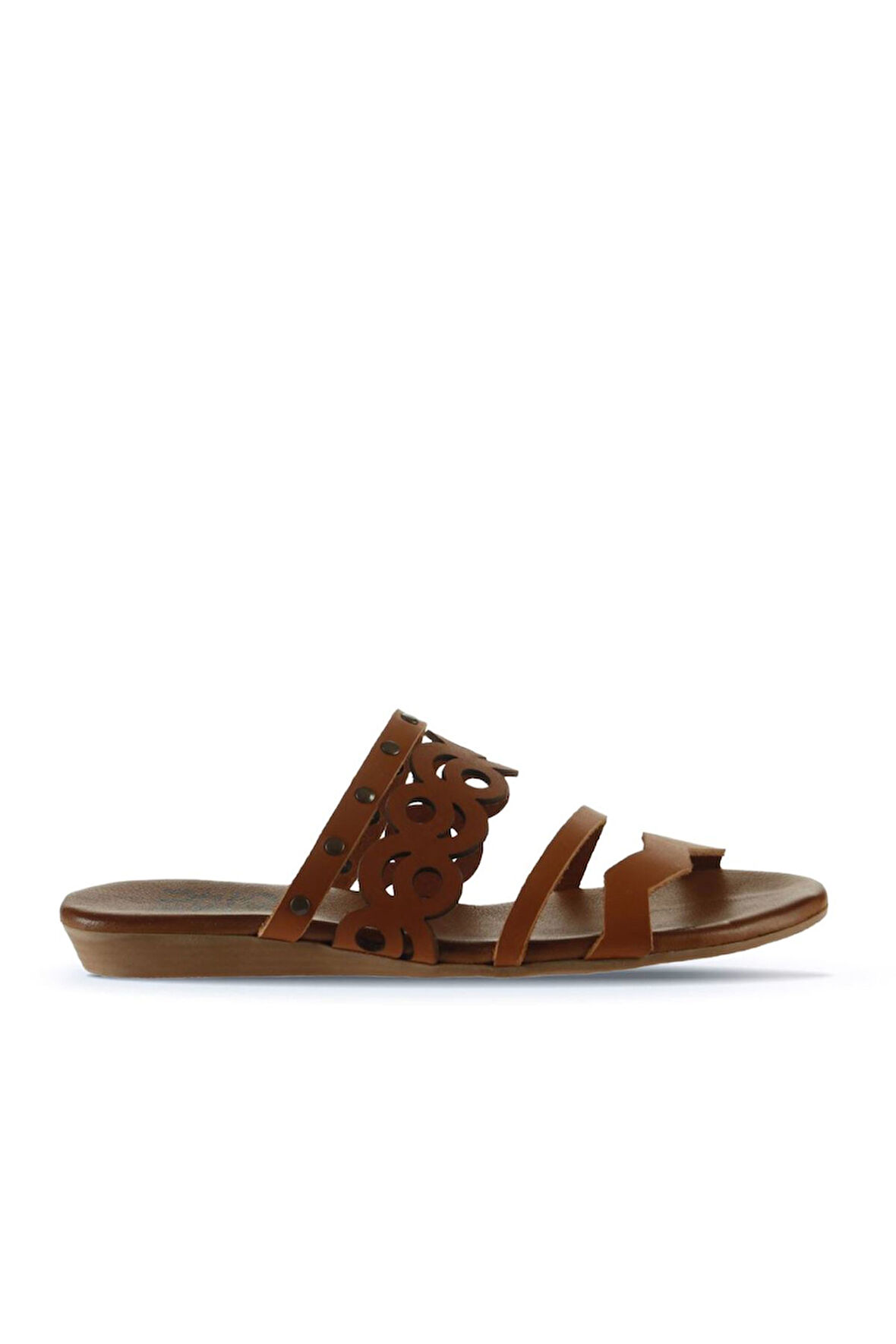 Bueno Shoes Taba Deri Kadın Düz Terlik 01wu7445