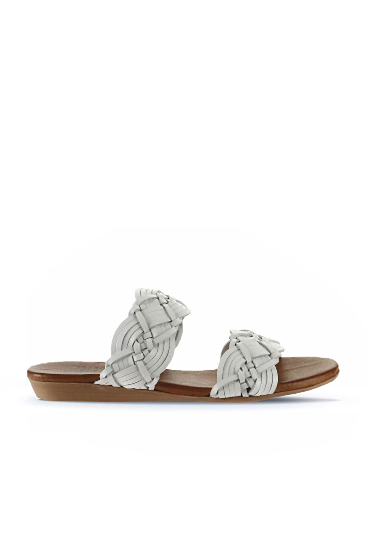 Bueno Shoes Beyaz Deri Kadın Düz Terlik 01wu7452